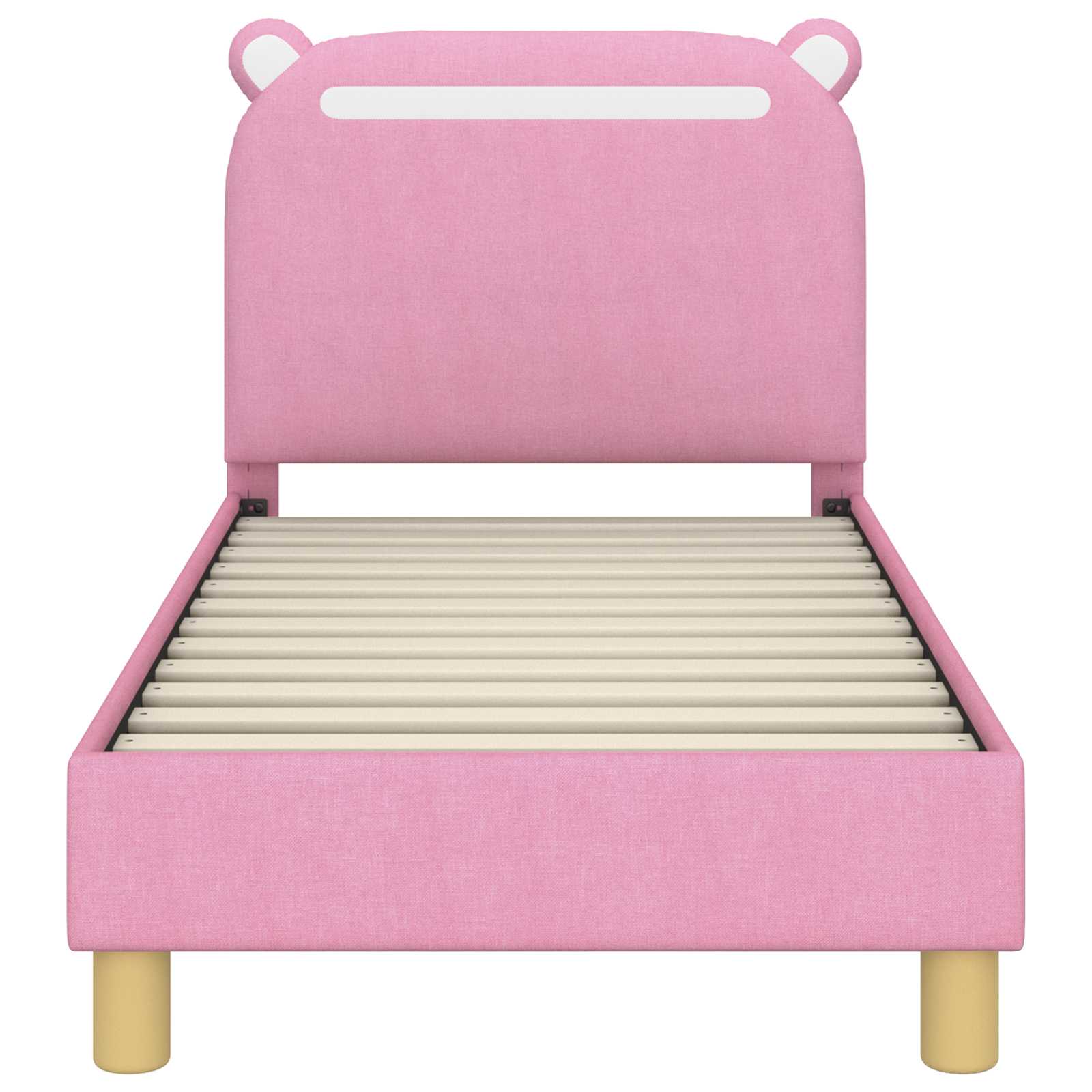 Peuterbedframe met hoofdbord Roze 70 x 140 cm Stof is nu te koop bij PeponiXL, paradijselijk wonen!