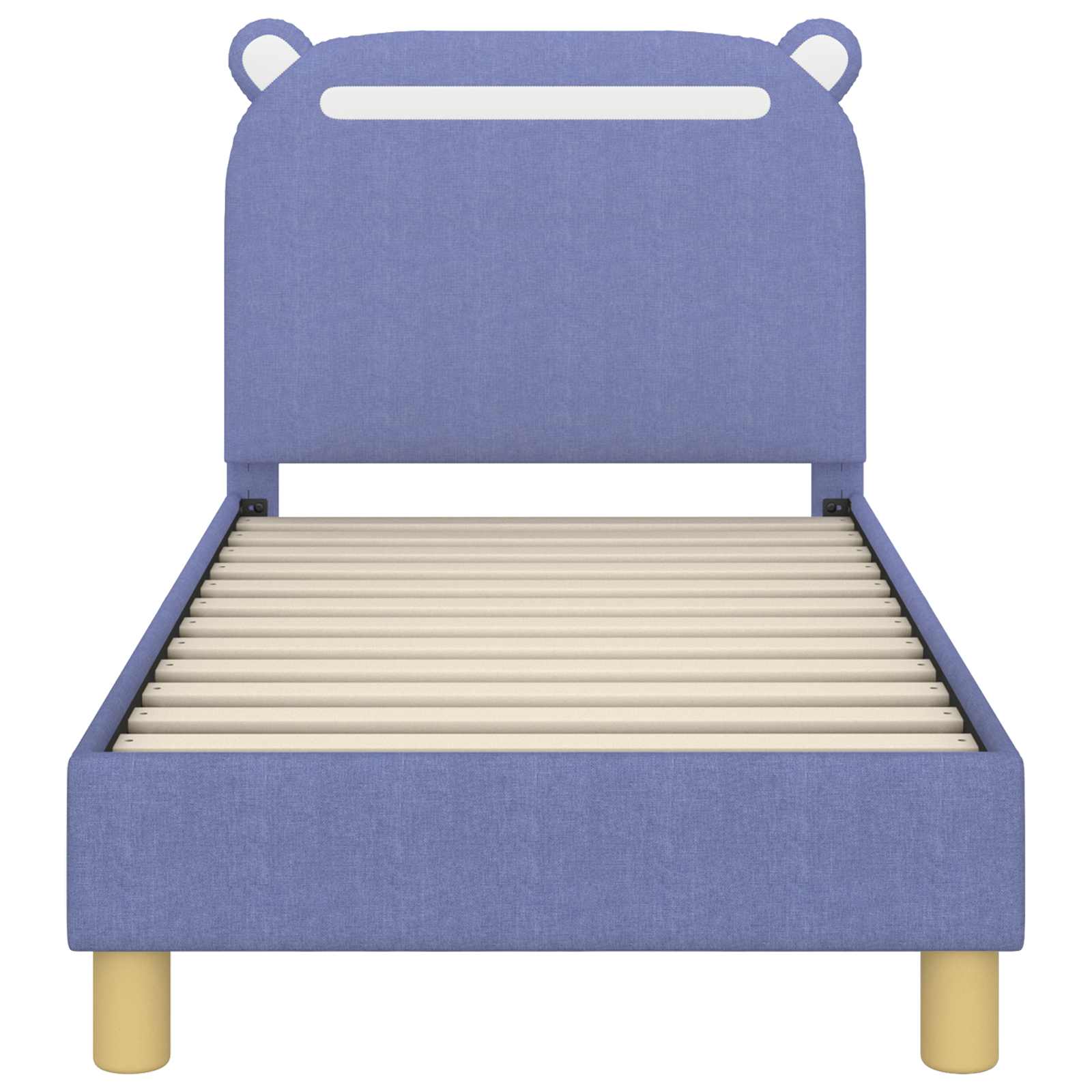 Peuterbedframe met hoofdbord Jeans Blauw 70 x 140 cm Stof is nu te koop bij PeponiXL, paradijselijk wonen!