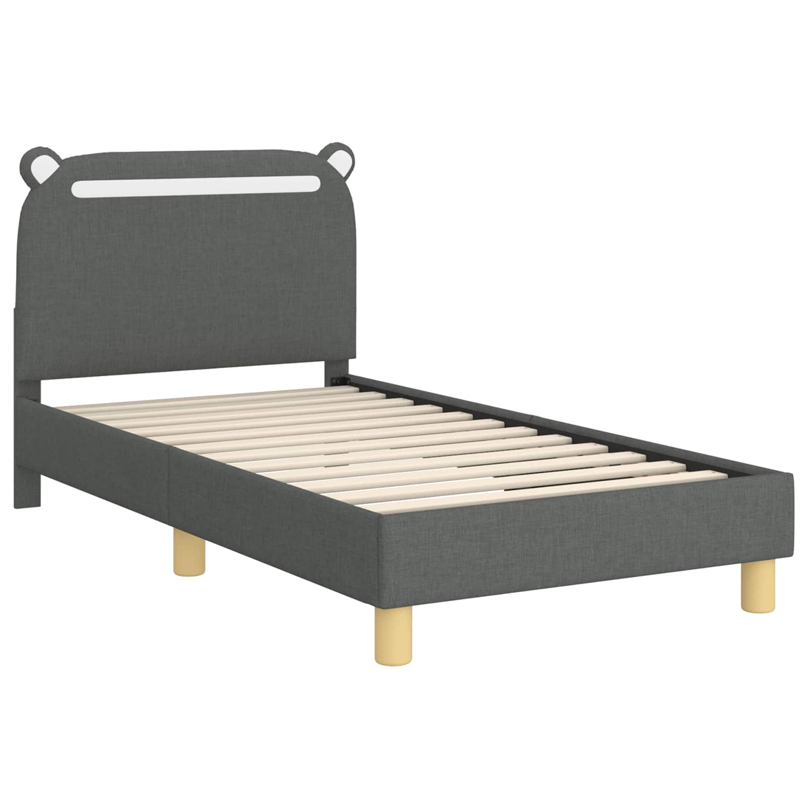 Bedframe voor kinderen met hoofdbord Donkergrijs 80 x 160 cm is nu te koop bij PeponiXL, paradijselijk wonen!