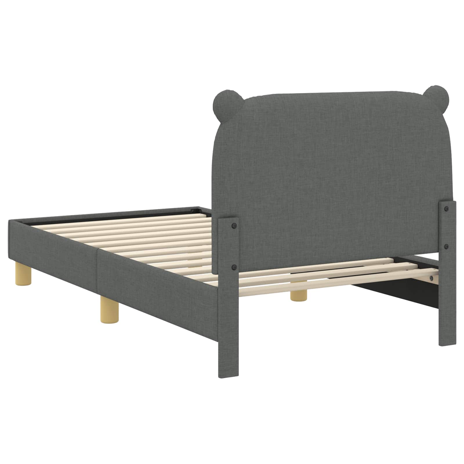 Bedframe voor kinderen met hoofdbord Donkergrijs 80 x 160 cm is nu te koop bij PeponiXL, paradijselijk wonen!