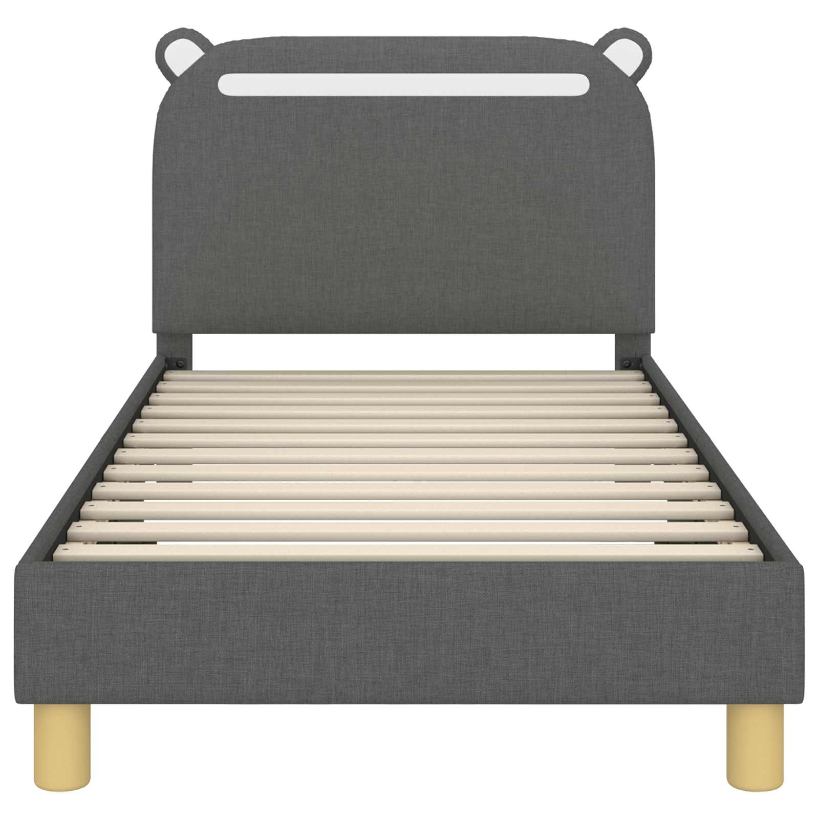 Bedframe voor kinderen met hoofdbord Donkergrijs 80 x 160 cm is nu te koop bij PeponiXL, paradijselijk wonen!