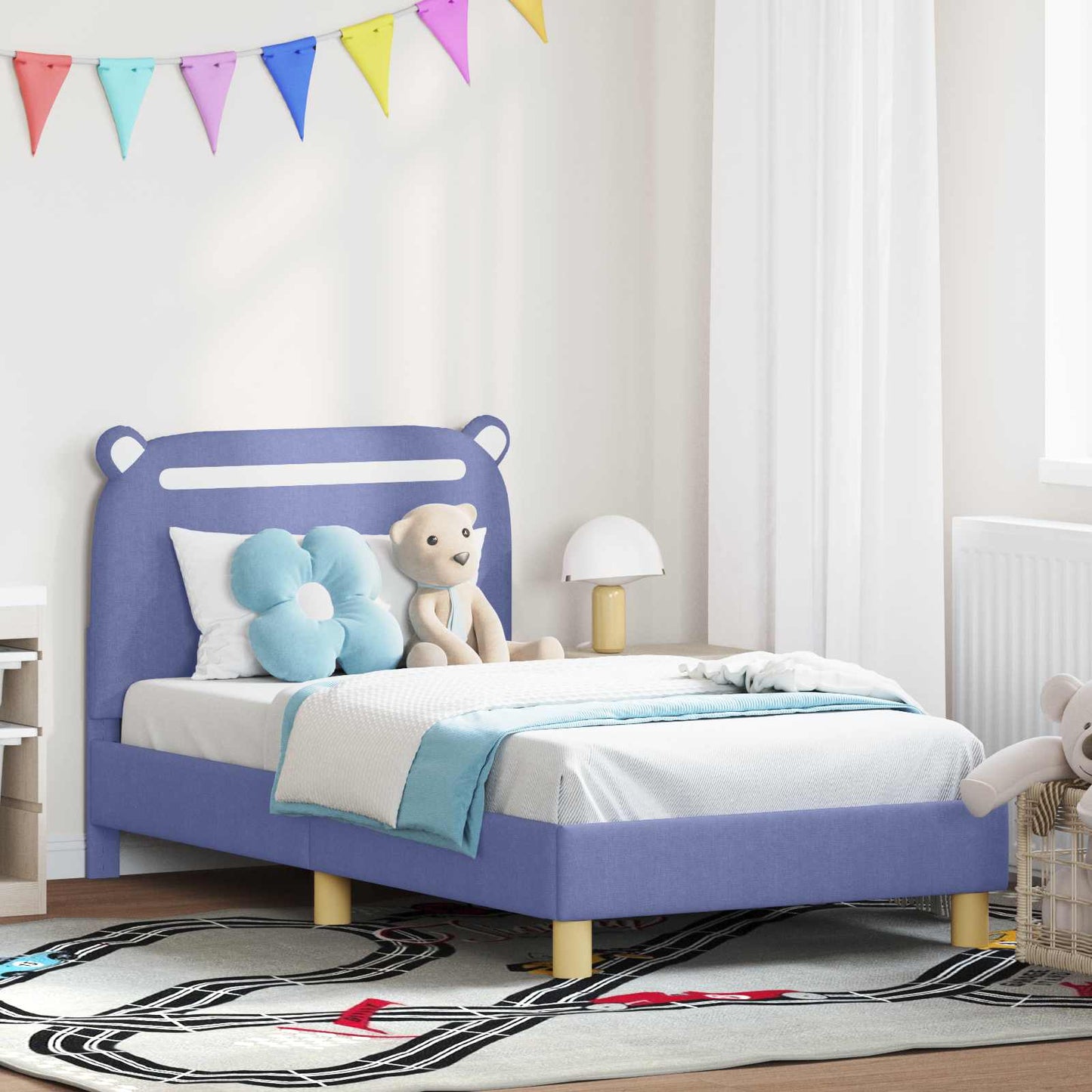 Bedframe voor kinderen met hoofdbord Jeans Blauw 80 x 160 cm is nu te koop bij PeponiXL, paradijselijk wonen!