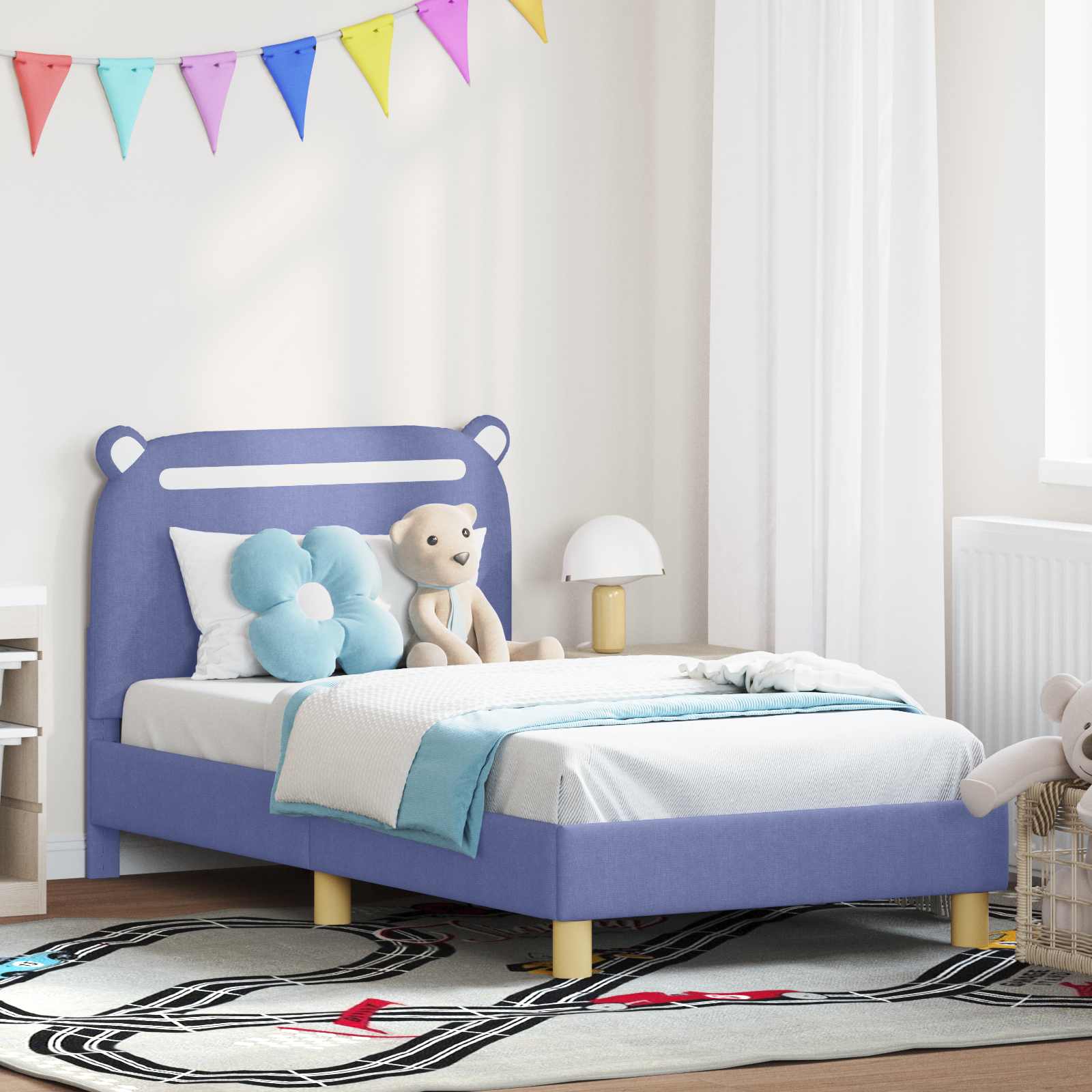 Bedframe voor kinderen met hoofdbord Jeans Blauw 80 x 160 cm is nu te koop bij PeponiXL, paradijselijk wonen!