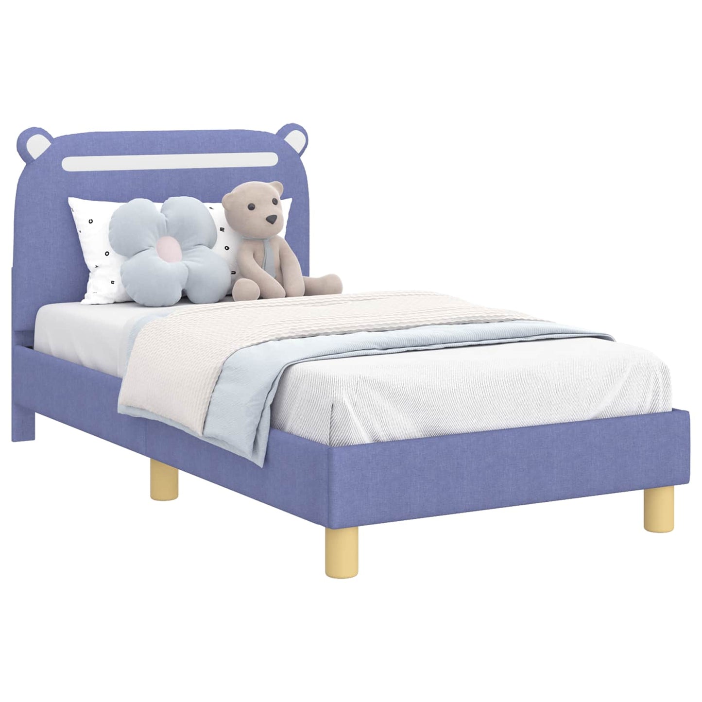 Bedframe voor kinderen met hoofdbord Jeans Blauw 80 x 160 cm is nu te koop bij PeponiXL, paradijselijk wonen!