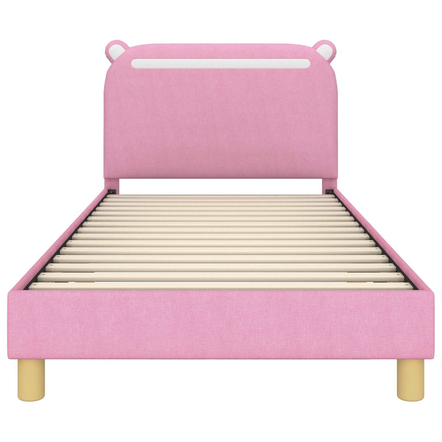Bedframe voor kinderen met hoofdbord Roze 80 x 200 cm Stof is nu te koop bij PeponiXL, paradijselijk wonen!