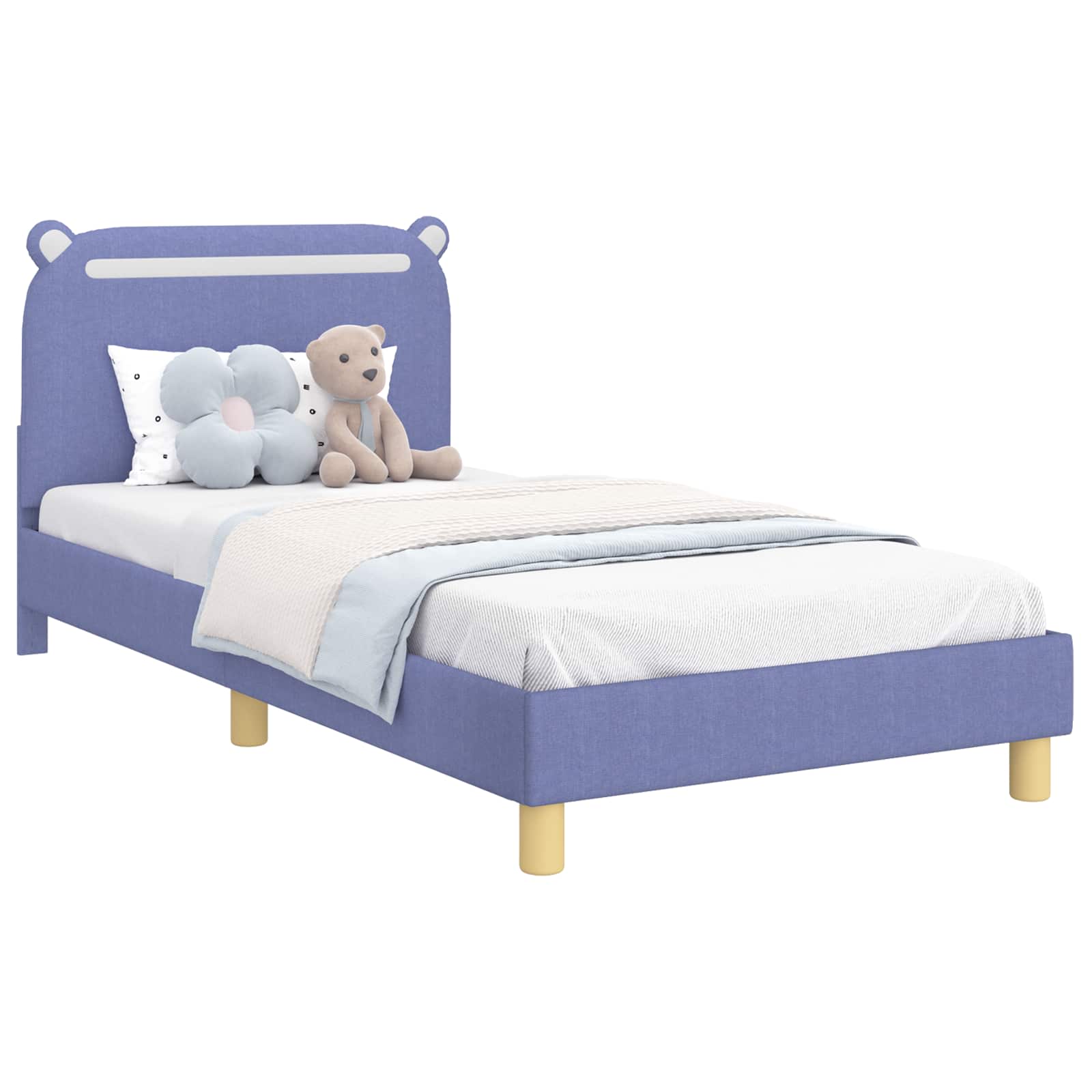 Bedframe voor kinderen met hoofdbord Jeans Blauw 80 x 200 cm is nu te koop bij PeponiXL, paradijselijk wonen!