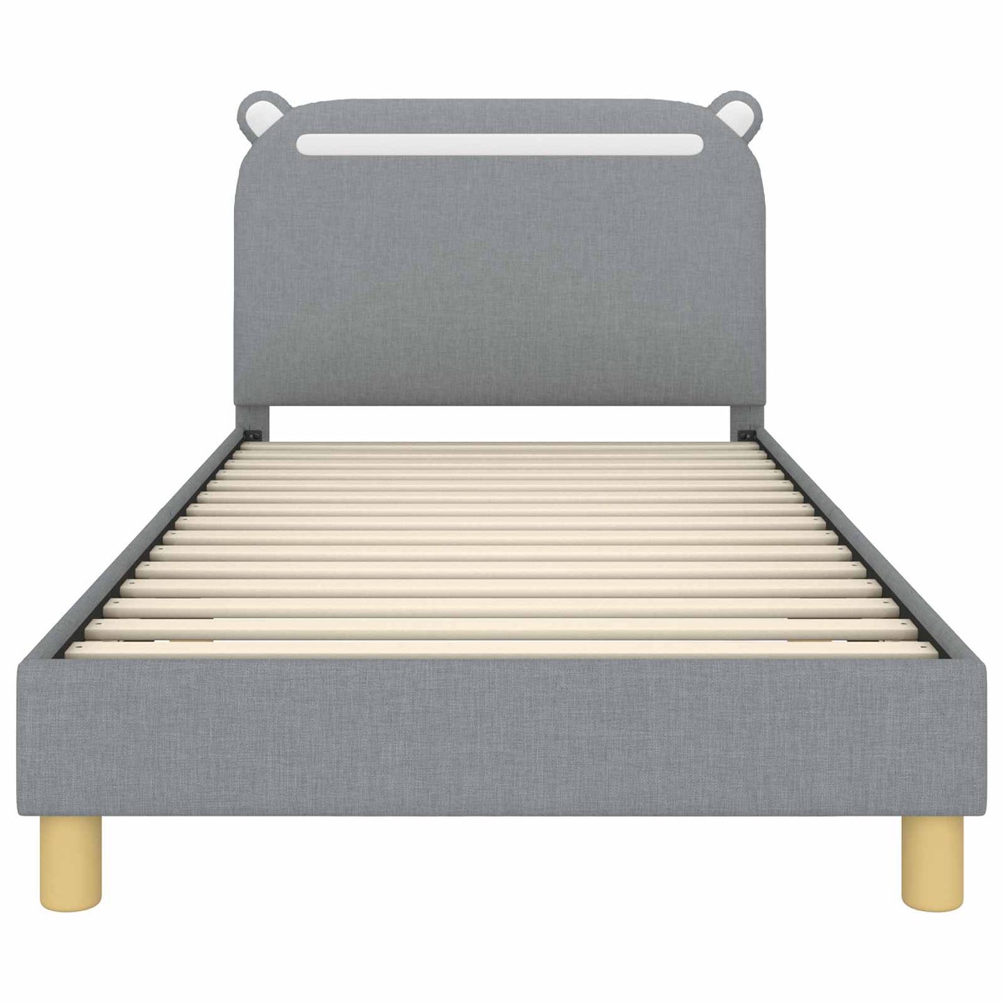 Bedframe voor kinderen met hoofdbord Lichtgrijs 90 x 190 cm is nu te koop bij PeponiXL, paradijselijk wonen!