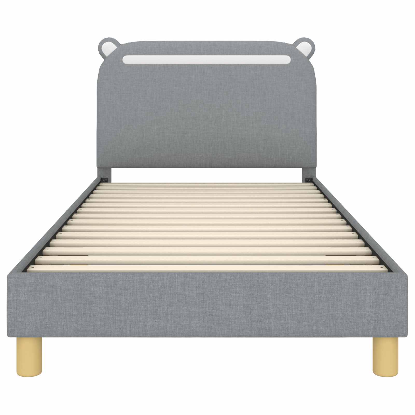 Bedframe voor kinderen met hoofdbord Lichtgrijs 90 x 190 cm is nu te koop bij PeponiXL, paradijselijk wonen!