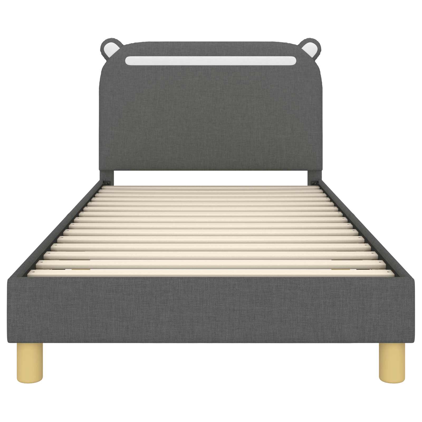 Bedframe voor kinderen met hoofdbord Donkergrijs 90 x 190 cm is nu te koop bij PeponiXL, paradijselijk wonen!
