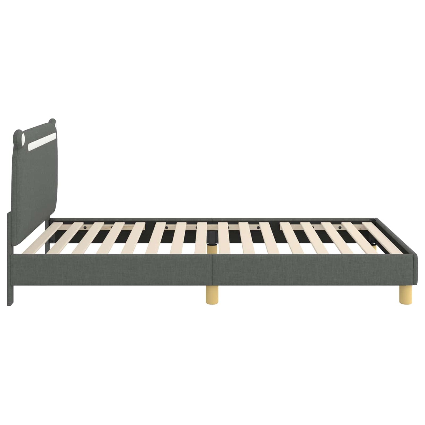 Bedframe voor kinderen met hoofdbord Donkergrijs 90 x 190 cm is nu te koop bij PeponiXL, paradijselijk wonen!