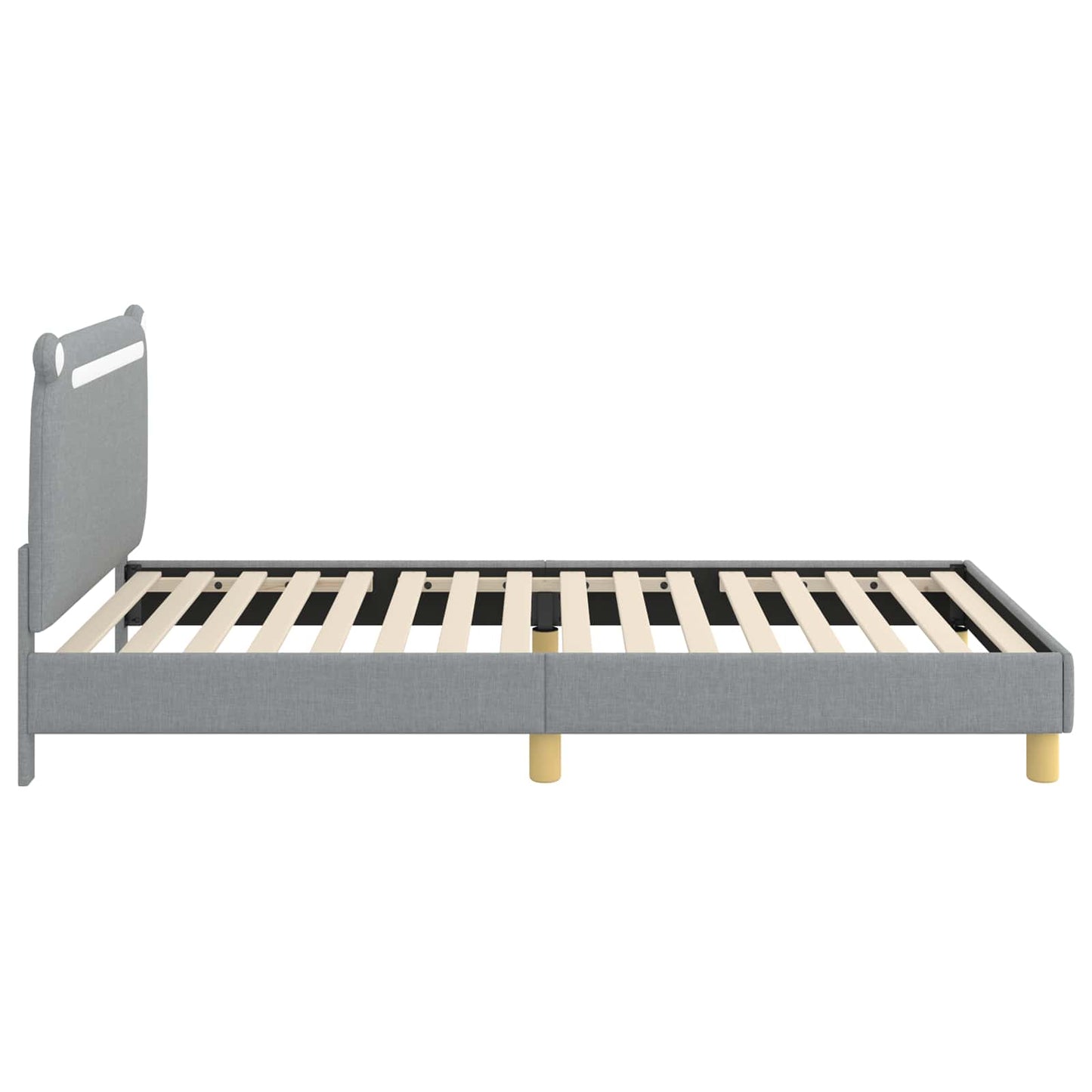 Bedframe voor kinderen met hoofdbord Lichtgrijs 90 x 200 cm is nu te koop bij PeponiXL, paradijselijk wonen!