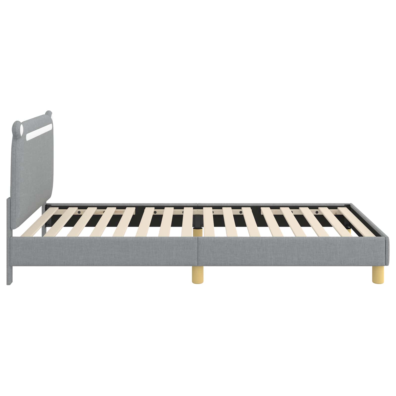 Bedframe voor kinderen met hoofdbord Lichtgrijs 90 x 200 cm is nu te koop bij PeponiXL, paradijselijk wonen!
