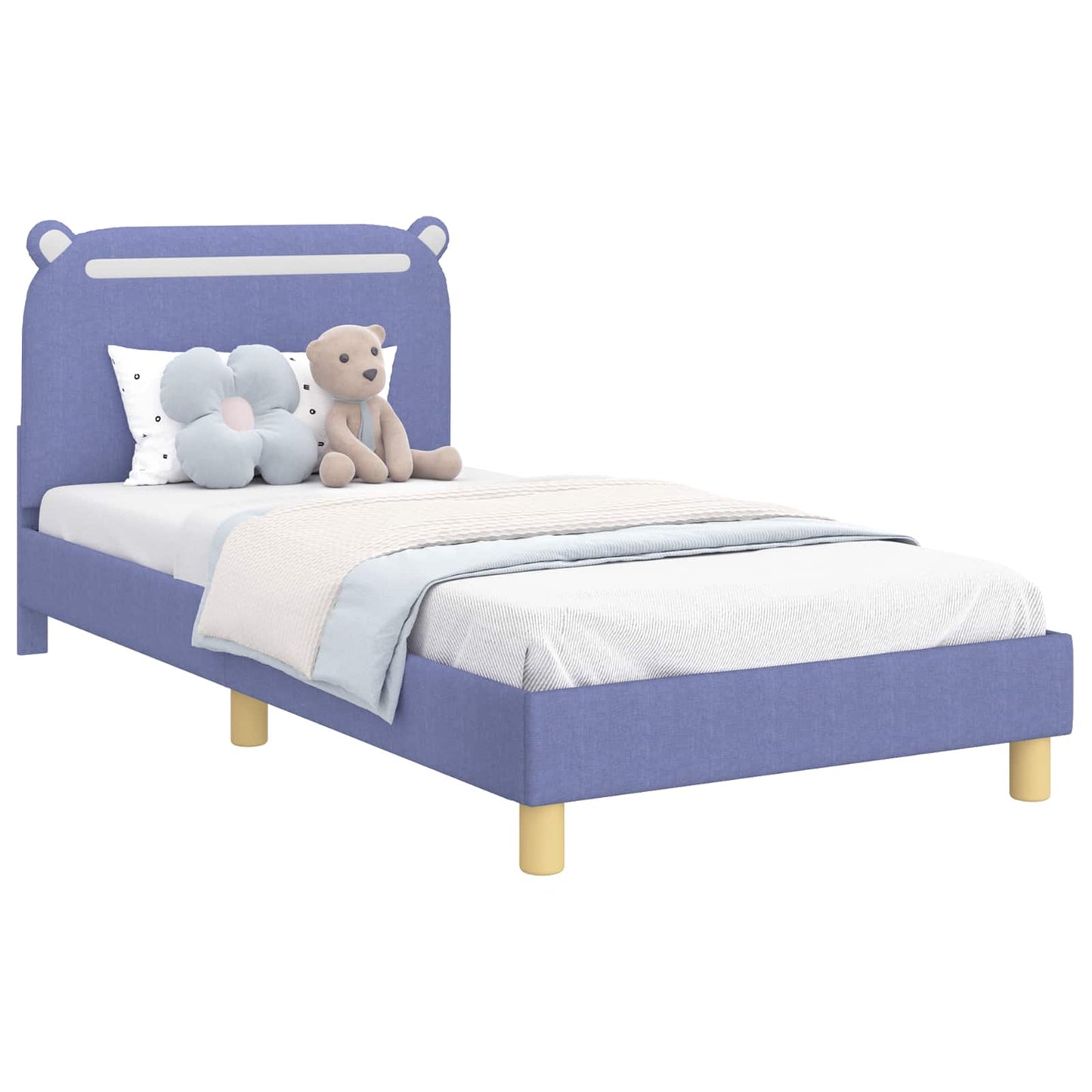 Bedframe voor kinderen met hoofdbord Jeans Blauw 90 x 200 cm is nu te koop bij PeponiXL, paradijselijk wonen!