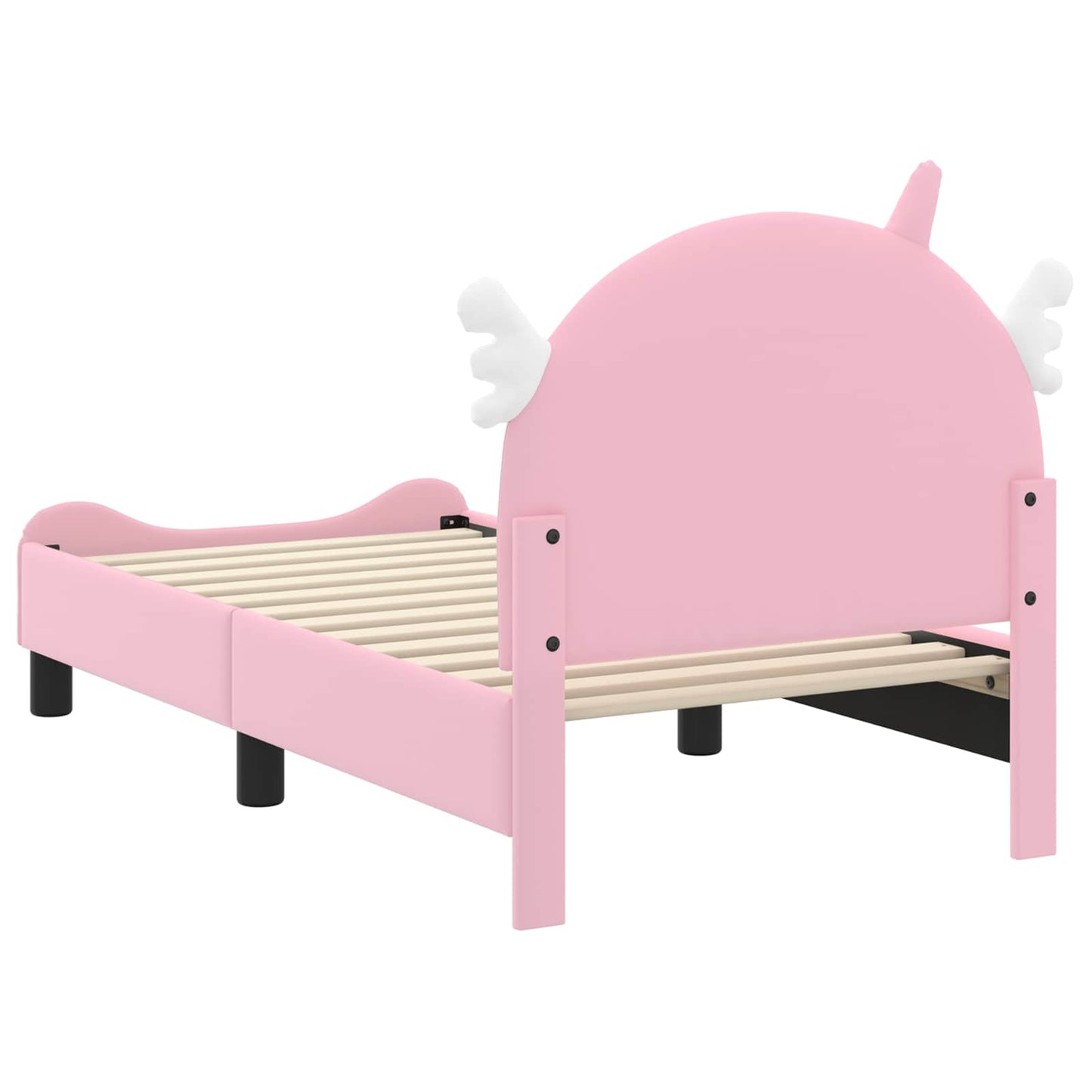 Peuterbedframe met hoofdbord met hoofdeinde Roze 70 x 140 cm PU is nu te koop bij PeponiXL, paradijselijk wonen!