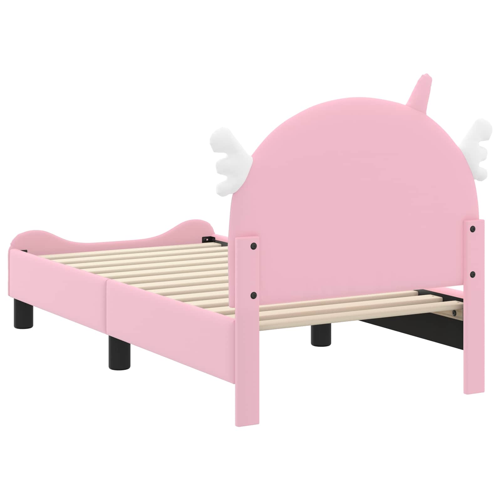Peuterbedframe met hoofdbord met hoofdeinde Roze 70 x 140 cm PU is nu te koop bij PeponiXL, paradijselijk wonen!