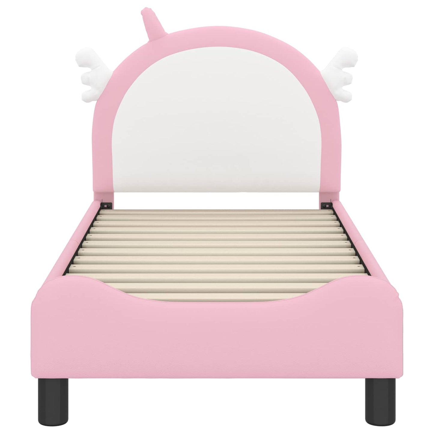 Peuterbedframe met hoofdbord met hoofdeinde Roze 70 x 140 cm PU is nu te koop bij PeponiXL, paradijselijk wonen!