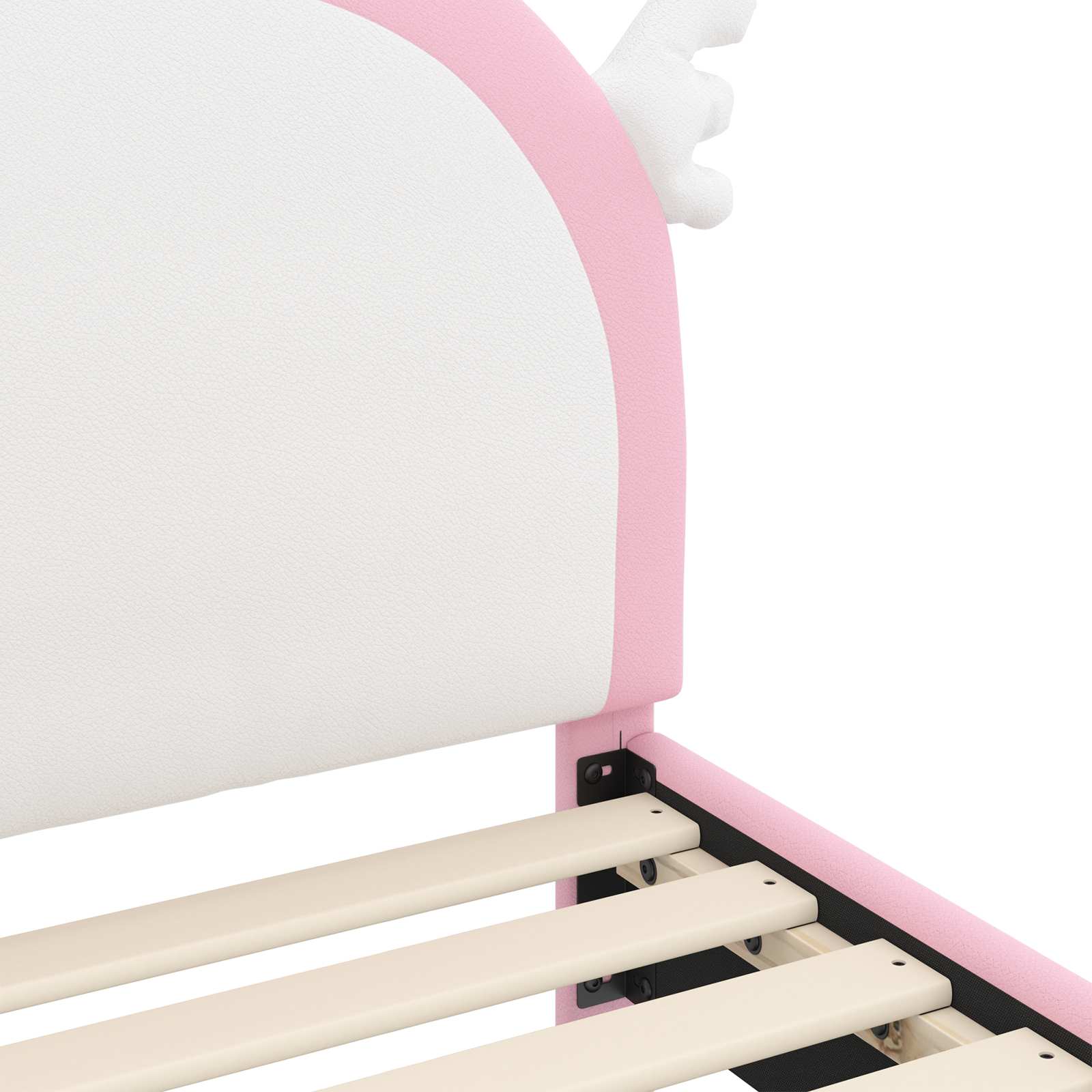 Bedframe voor kinderen met hoofdbord Roze 80 x 200 cm PU is nu te koop bij PeponiXL, paradijselijk wonen!