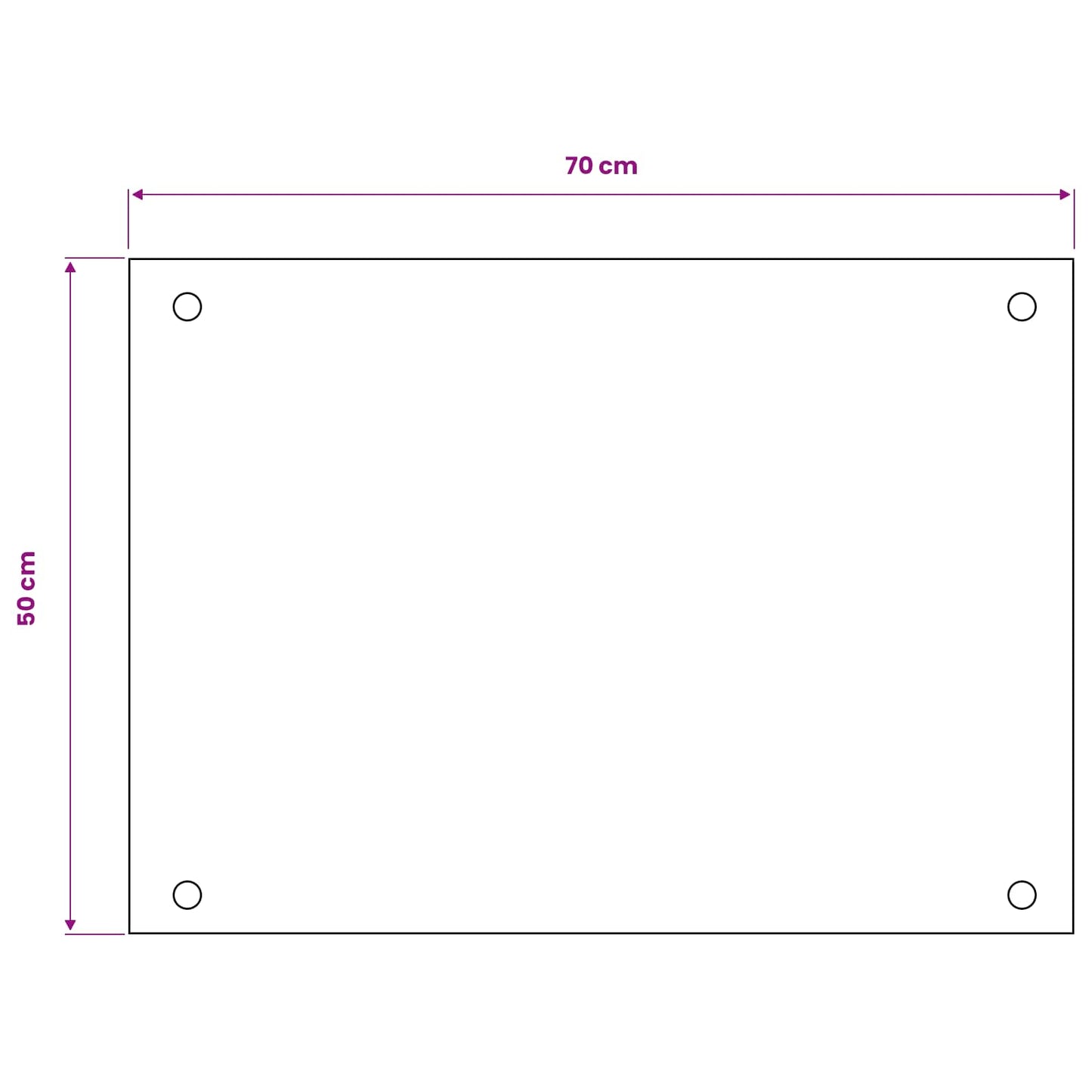 Keukenachterwand Melk 70 x 50 cm gehard glas is nu te koop bij PeponiXL, paradijselijk wonen!