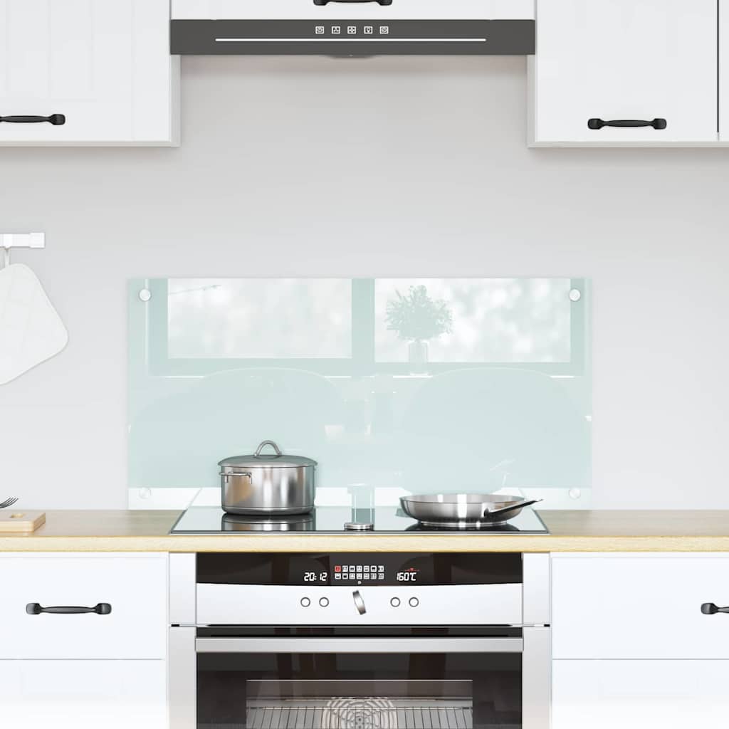 Keukenachterwand Melk 80 x 40 cm gehard glas is nu te koop bij PeponiXL, paradijselijk wonen!