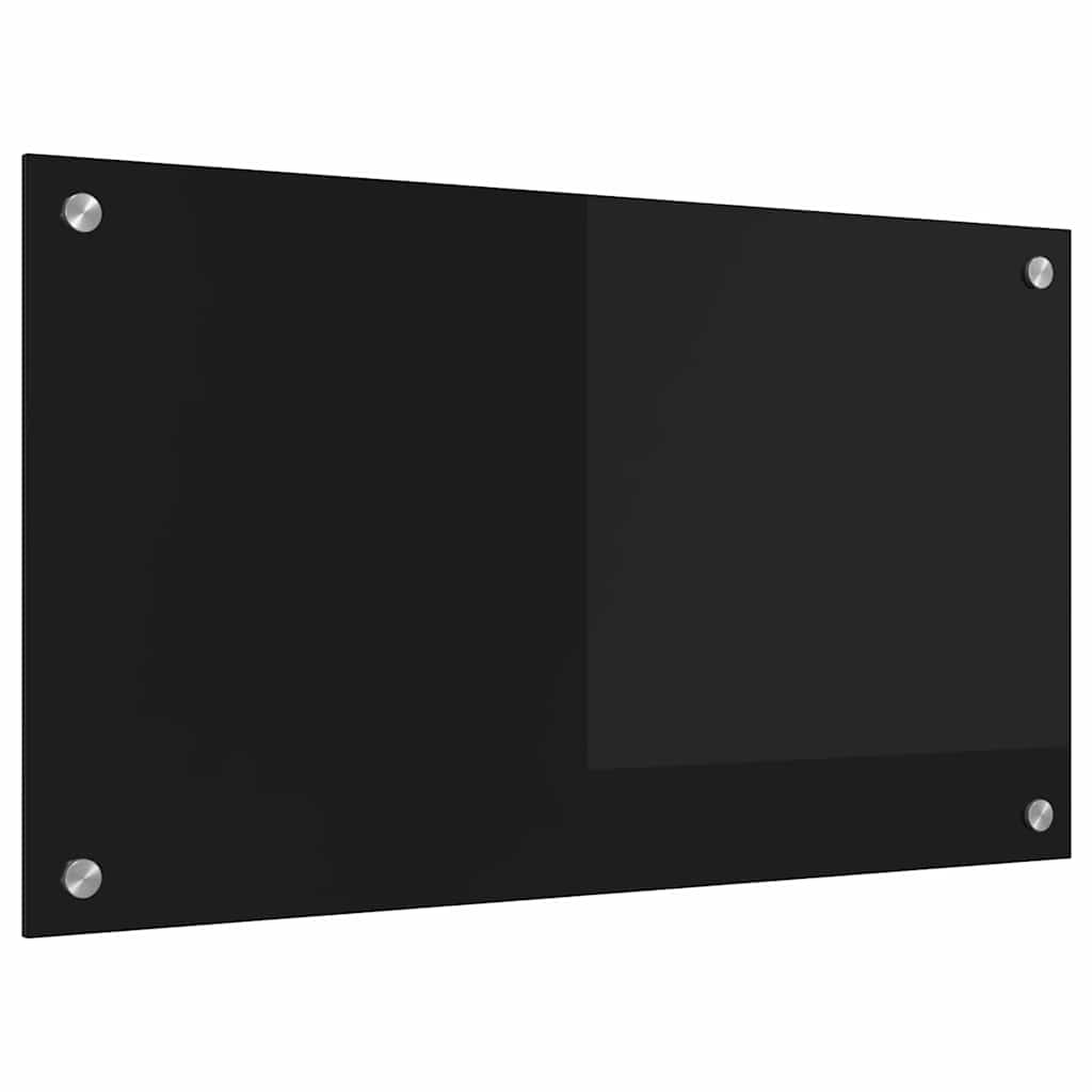 Keukenachterwand Zwart 70 x 40 cm gehard glas is nu te koop bij PeponiXL, paradijselijk wonen!