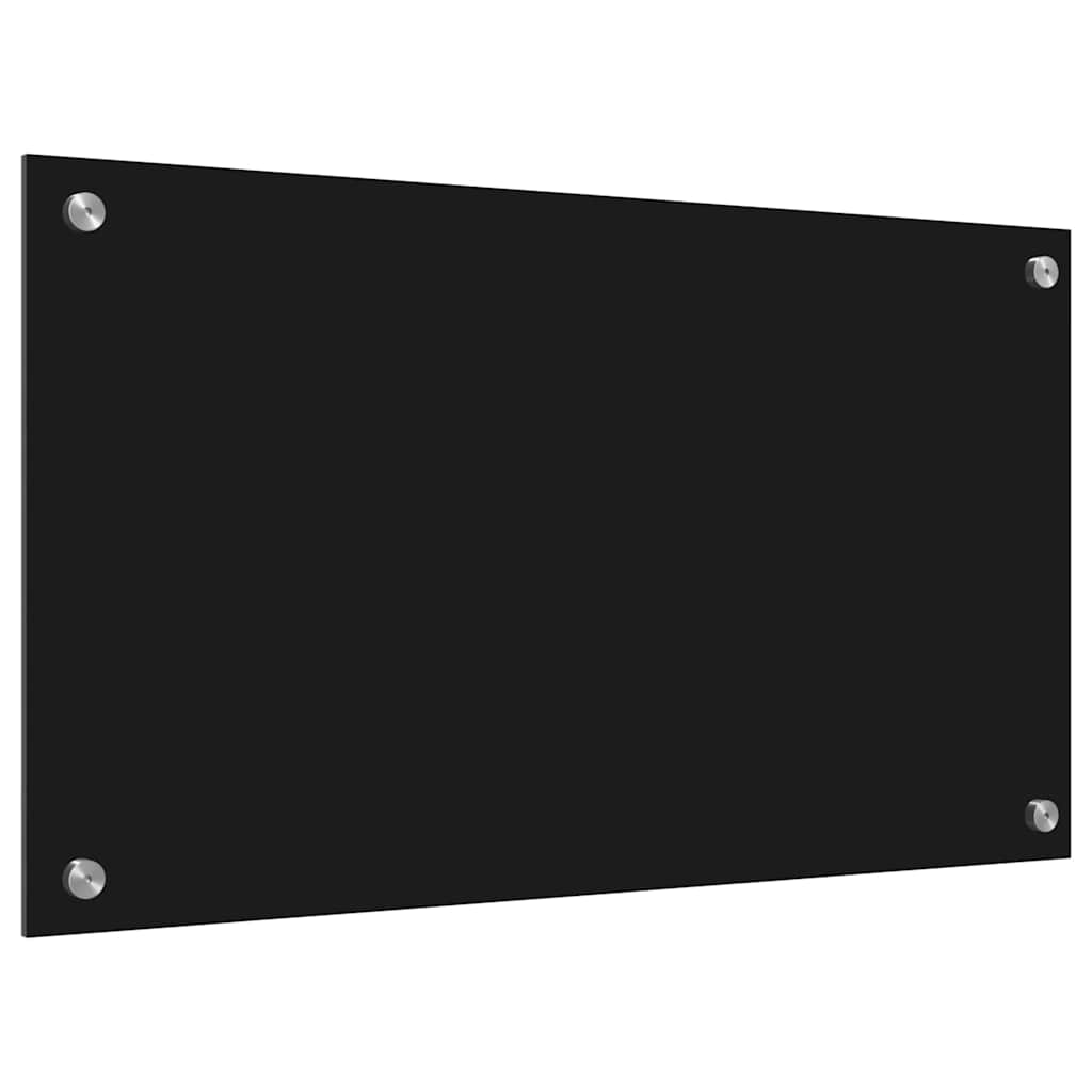 Keukenachterwand Zwart 70 x 40 cm gehard glas is nu te koop bij PeponiXL, paradijselijk wonen!