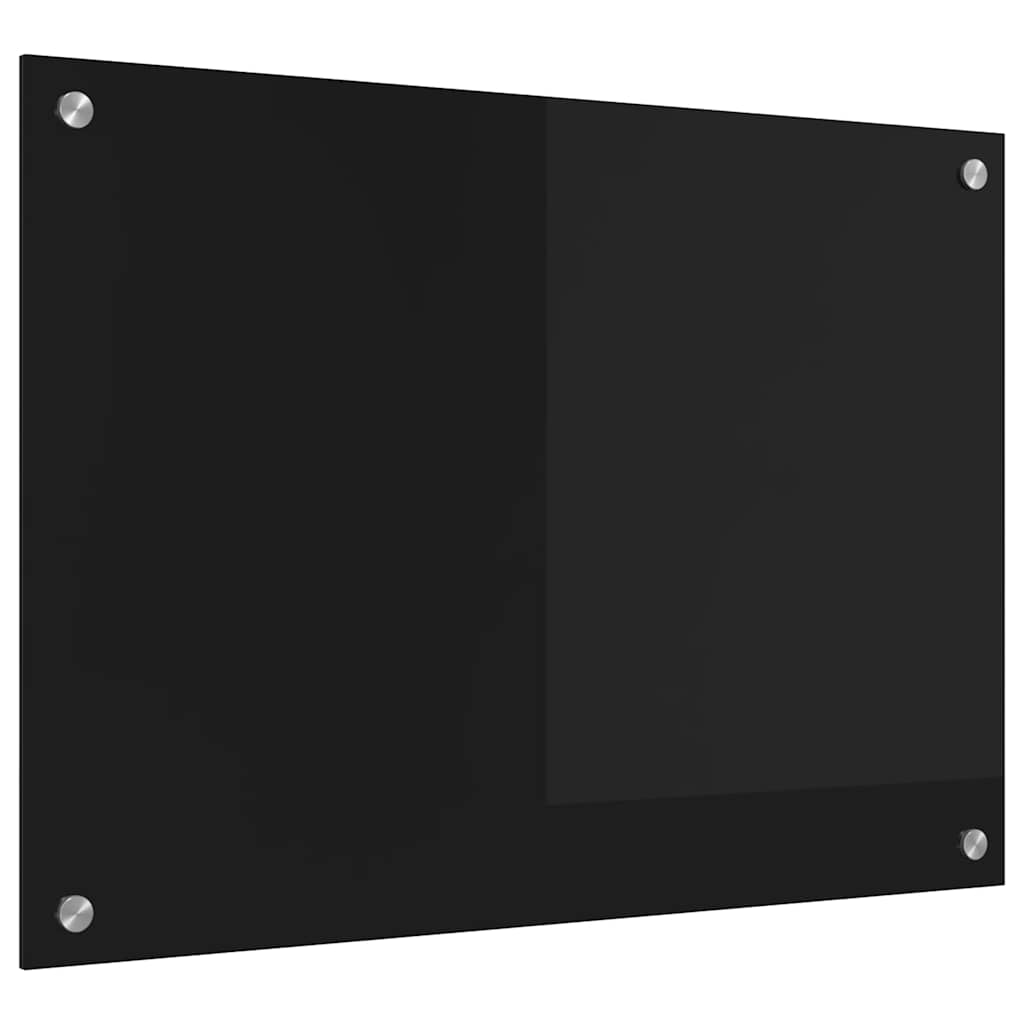Keukenachterwand Zwart 70 x 50 cm gehard glas is nu te koop bij PeponiXL, paradijselijk wonen!