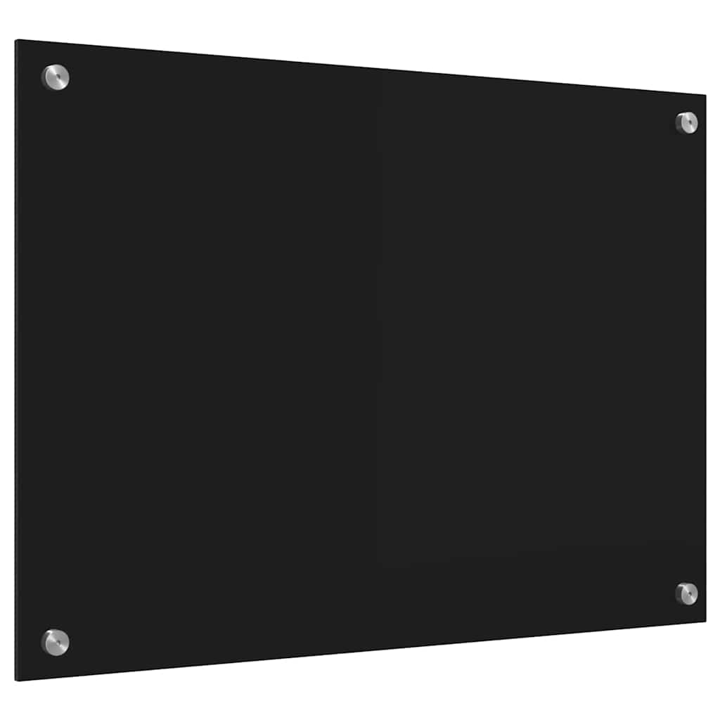 Keukenachterwand Zwart 70 x 50 cm gehard glas is nu te koop bij PeponiXL, paradijselijk wonen!
