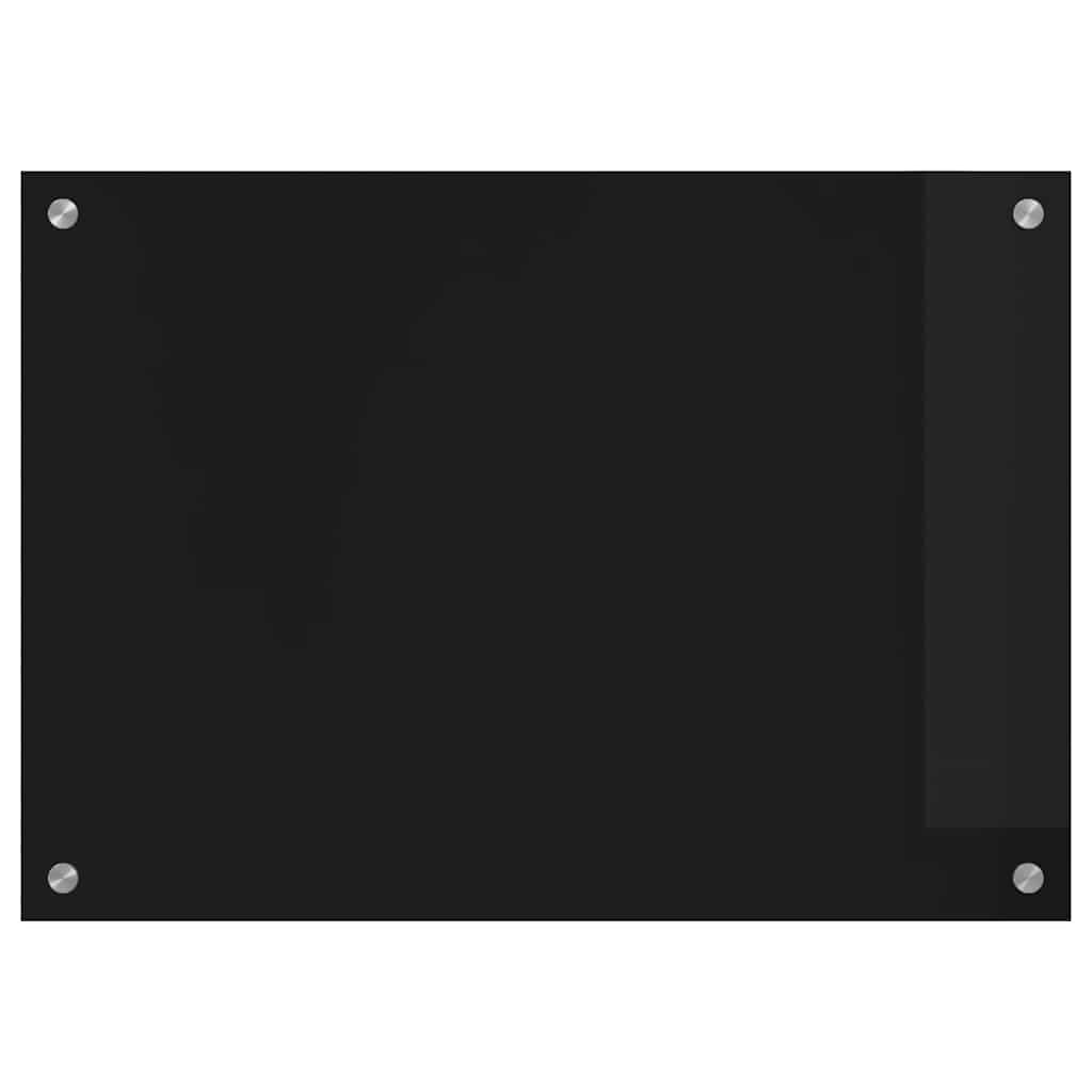 Keukenachterwand Zwart 70 x 50 cm gehard glas is nu te koop bij PeponiXL, paradijselijk wonen!