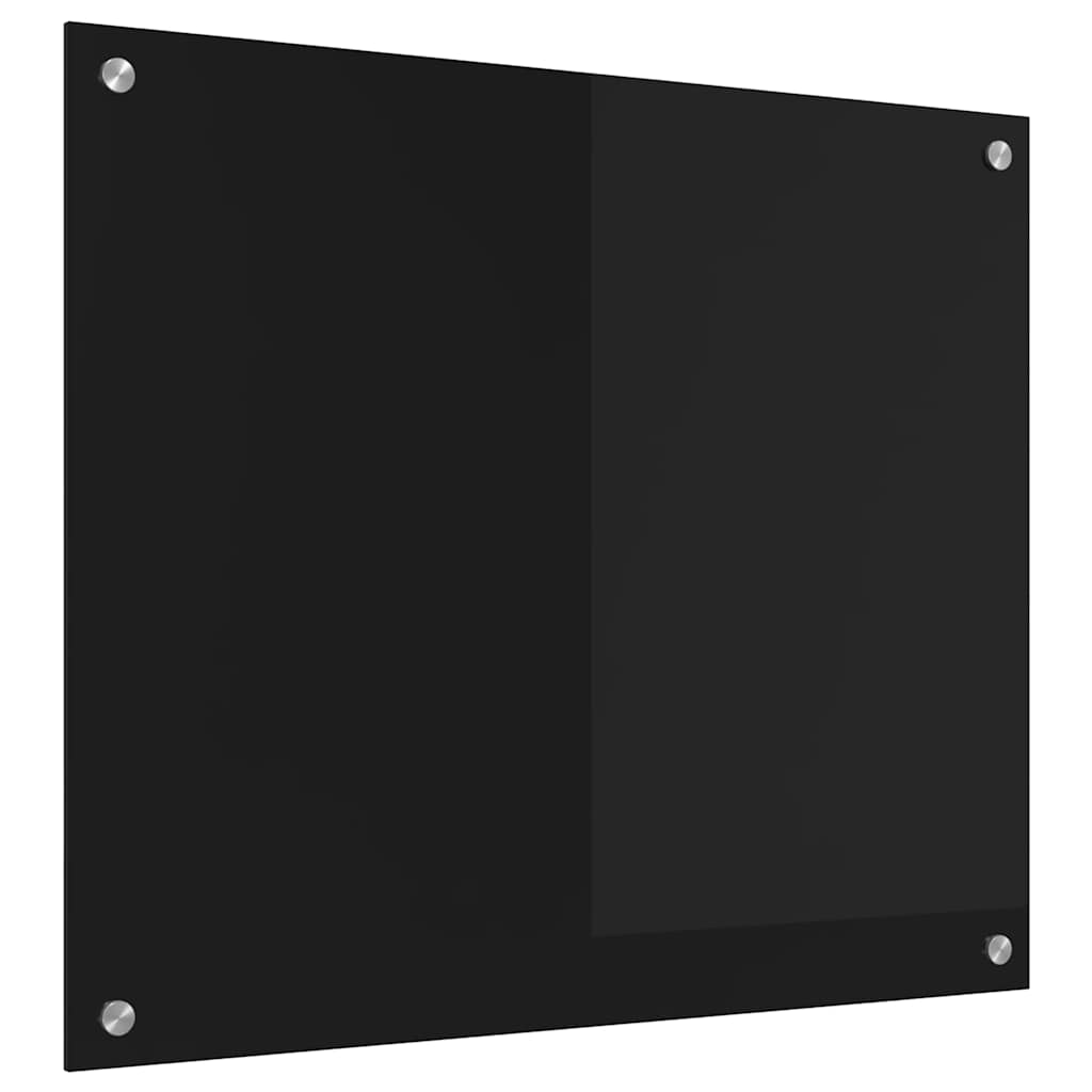 Keukenachterwand Zwart 70 x 60 cm gehard glas is nu te koop bij PeponiXL, paradijselijk wonen!