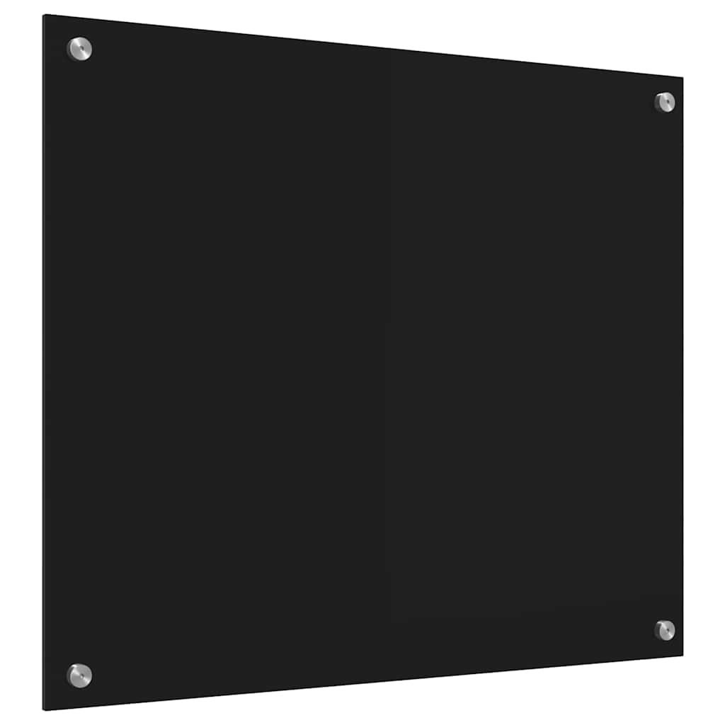 Keukenachterwand Zwart 70 x 60 cm gehard glas is nu te koop bij PeponiXL, paradijselijk wonen!