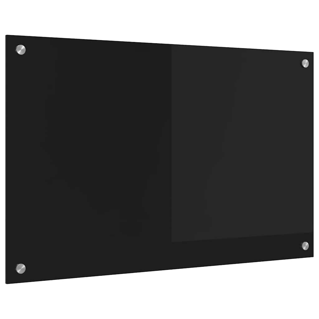 Keukenachterwand Zwart 80 x 50 cm gehard glas is nu te koop bij PeponiXL, paradijselijk wonen!