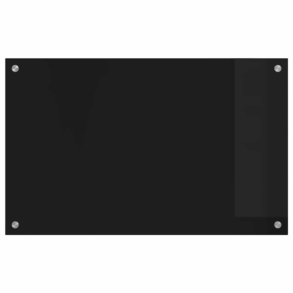 Keukenachterwand Zwart 80 x 50 cm gehard glas is nu te koop bij PeponiXL, paradijselijk wonen!