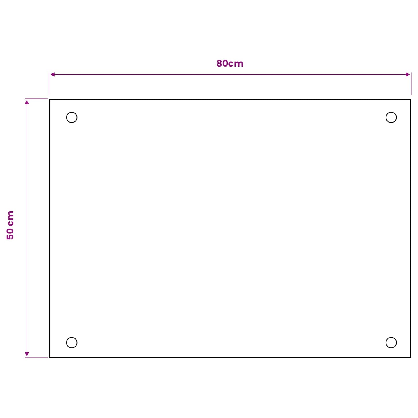 Keukenachterwand Zwart 80 x 50 cm gehard glas is nu te koop bij PeponiXL, paradijselijk wonen!
