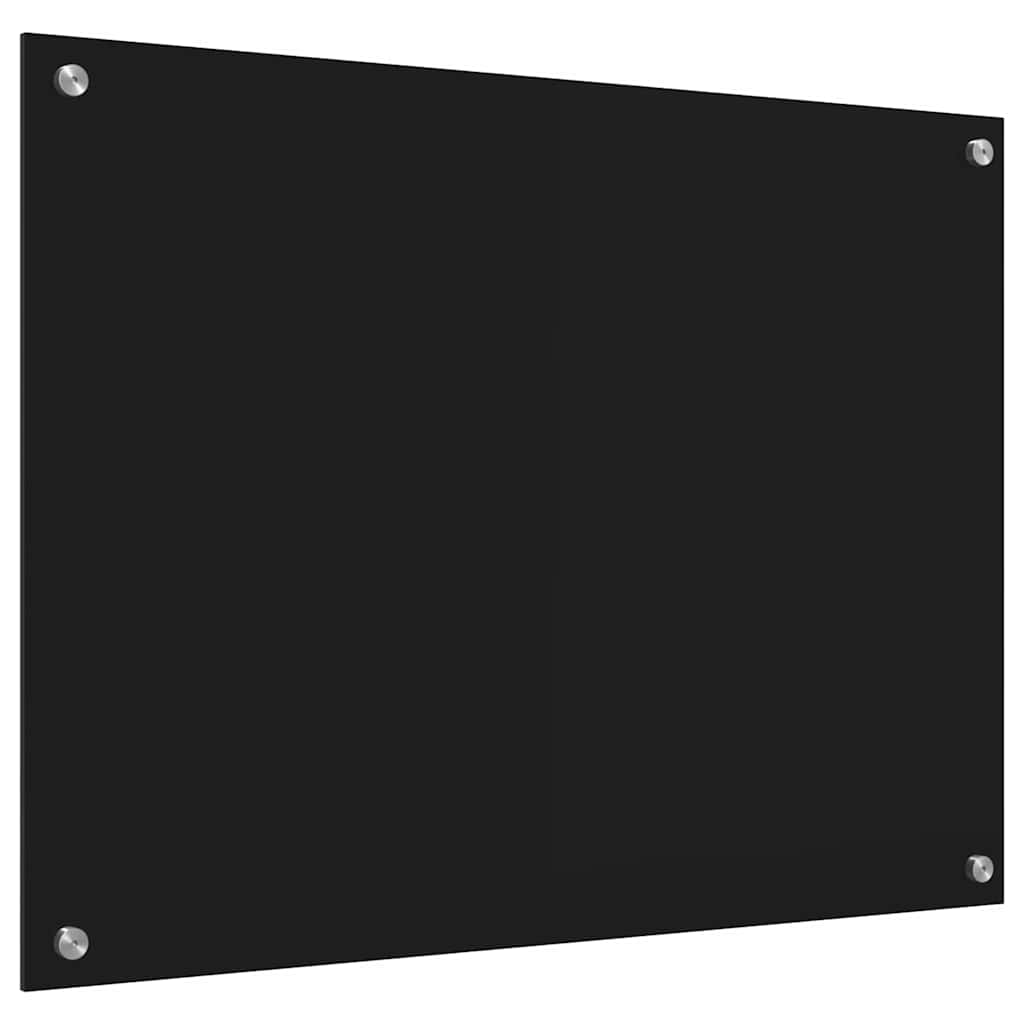 Keukenachterwand Zwart 80 x 60 cm gehard glas is nu te koop bij PeponiXL, paradijselijk wonen!