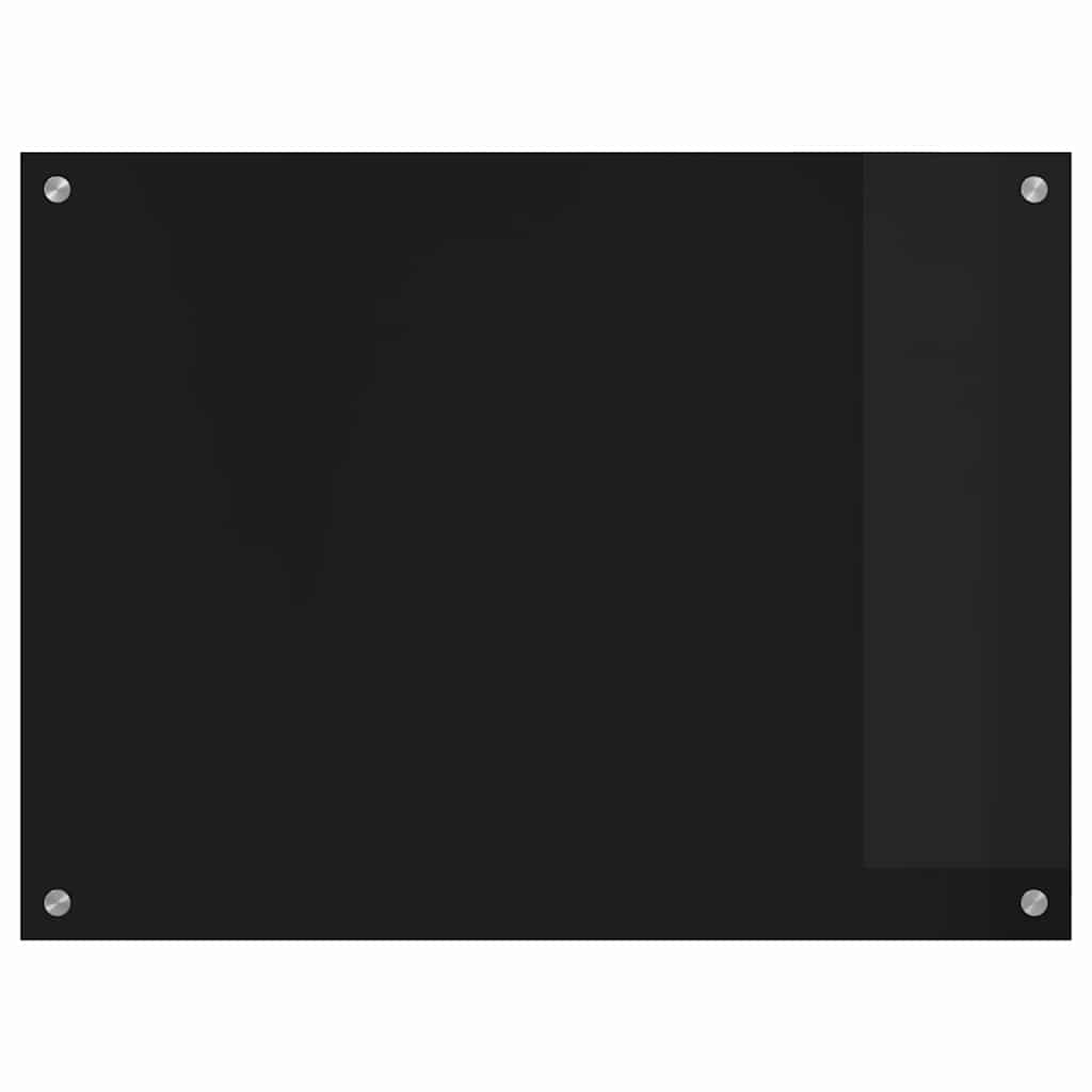 Keukenachterwand Zwart 80 x 60 cm gehard glas is nu te koop bij PeponiXL, paradijselijk wonen!