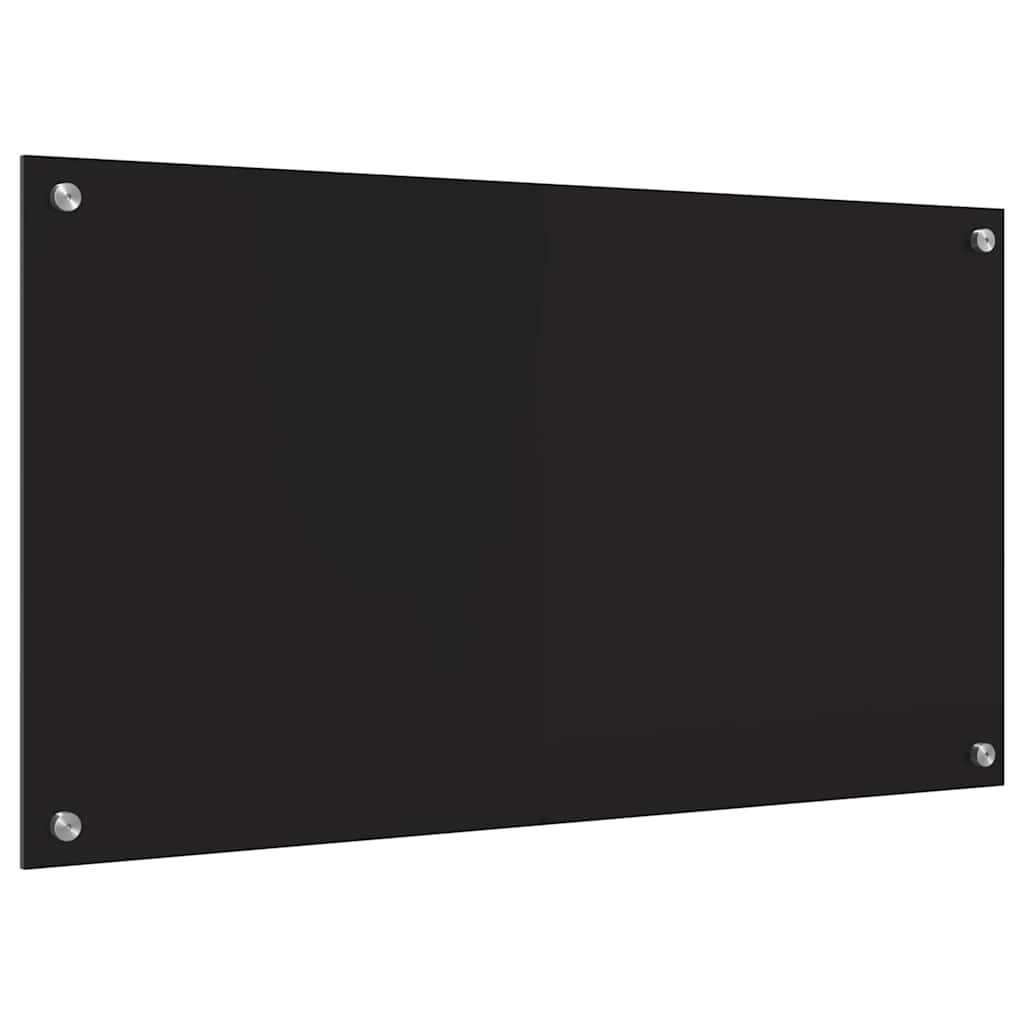 Keukenachterwand Zwart 90 x 50 cm gehard glas is nu te koop bij PeponiXL, paradijselijk wonen!