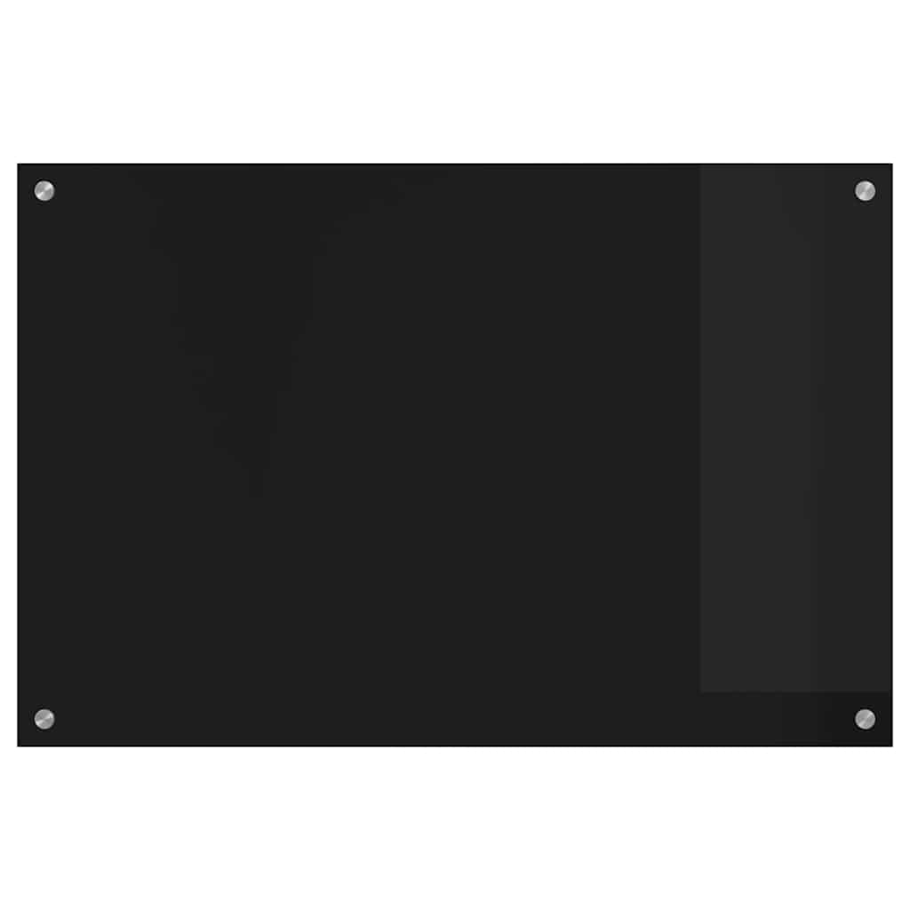Keukenachterwand Zwart 90 x 60 cm gehard glas is nu te koop bij PeponiXL, paradijselijk wonen!