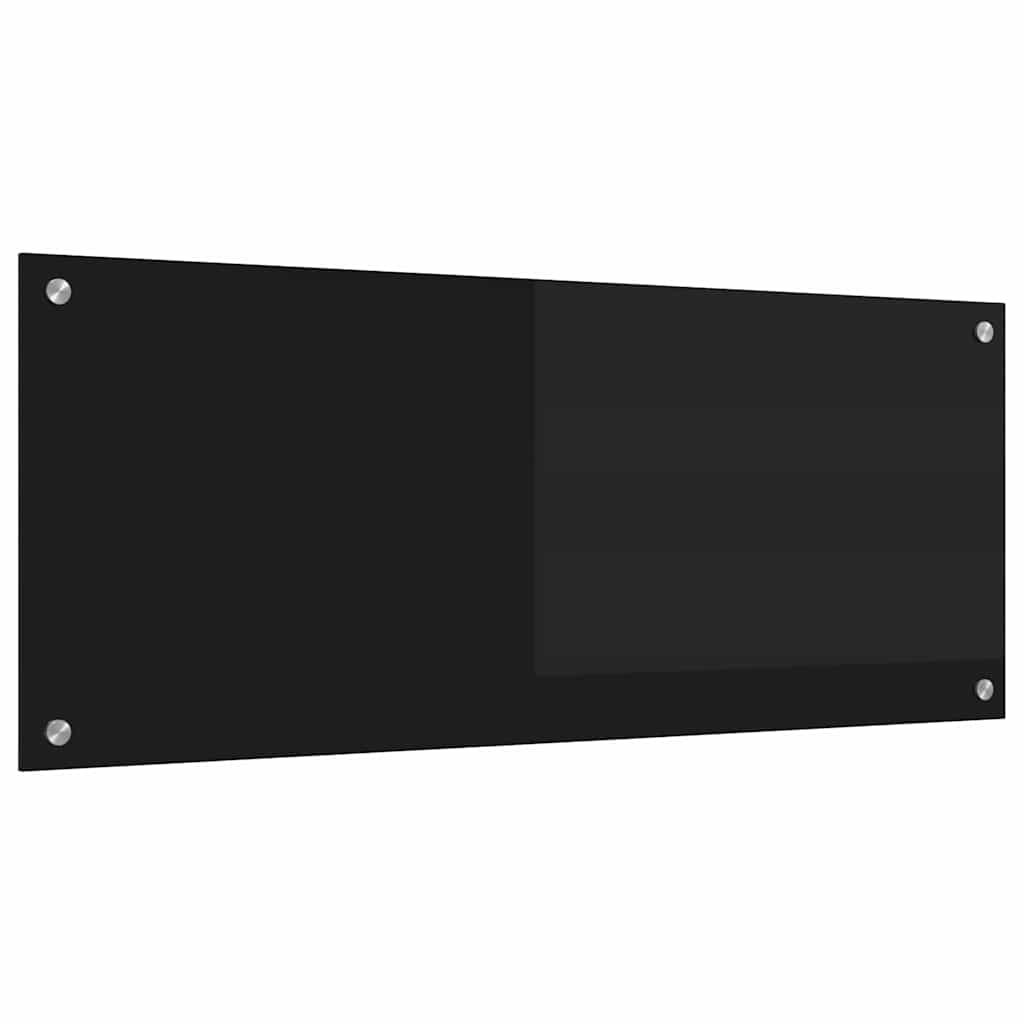 Keukenachterwand Zwart 100 x 40 cm gehard glas is nu te koop bij PeponiXL, paradijselijk wonen!