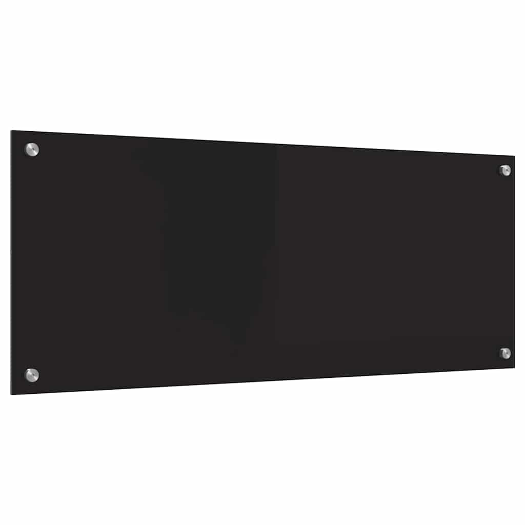 Keukenachterwand Zwart 100 x 40 cm gehard glas is nu te koop bij PeponiXL, paradijselijk wonen!