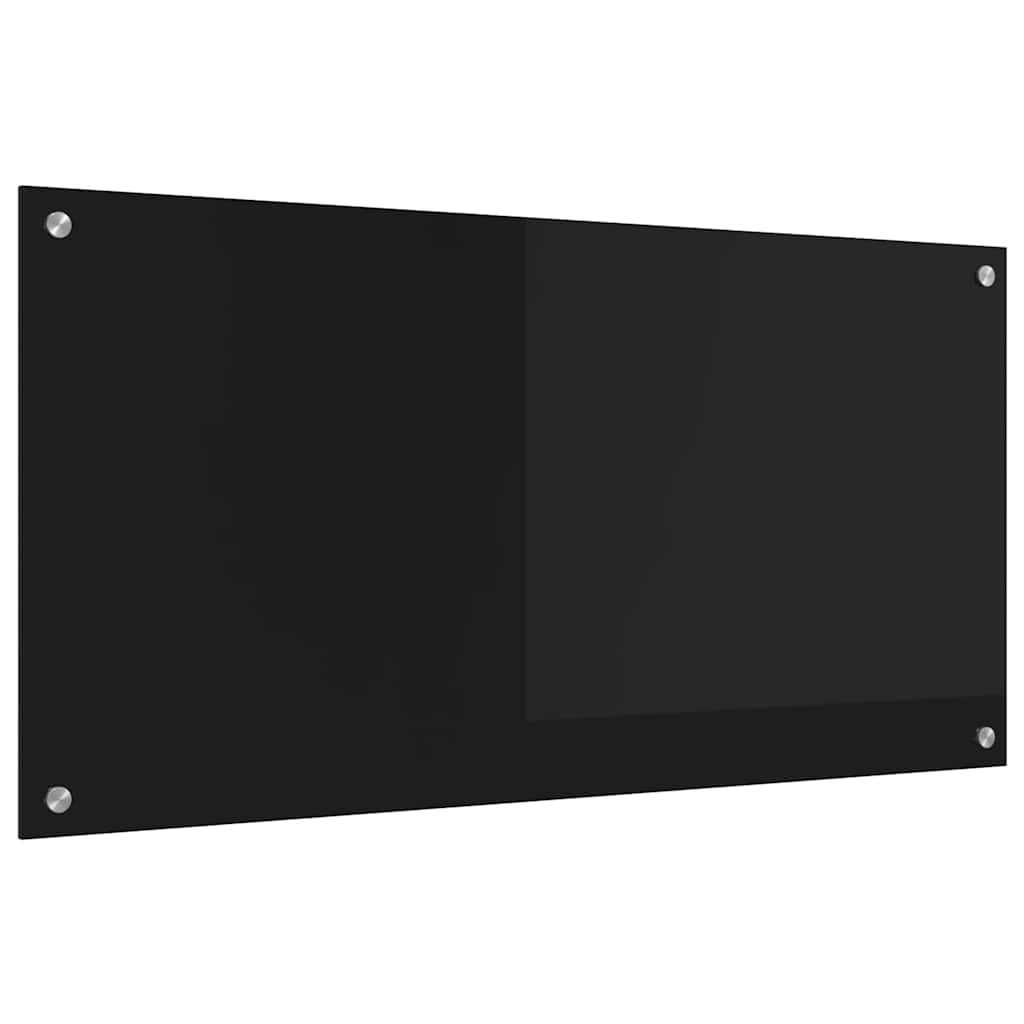 Keukenachterwand Zwart 100 x 50 cm gehard glas is nu te koop bij PeponiXL, paradijselijk wonen!
