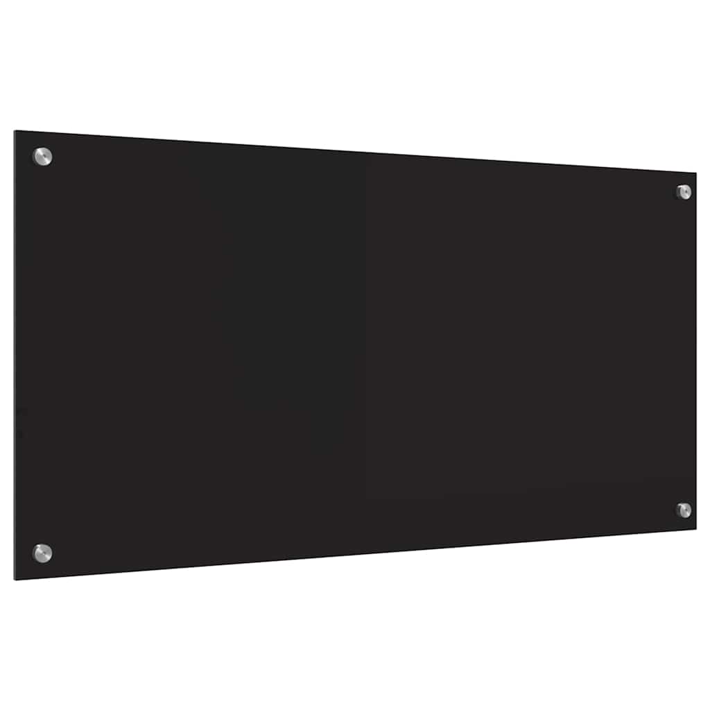 Keukenachterwand Zwart 100 x 50 cm gehard glas is nu te koop bij PeponiXL, paradijselijk wonen!