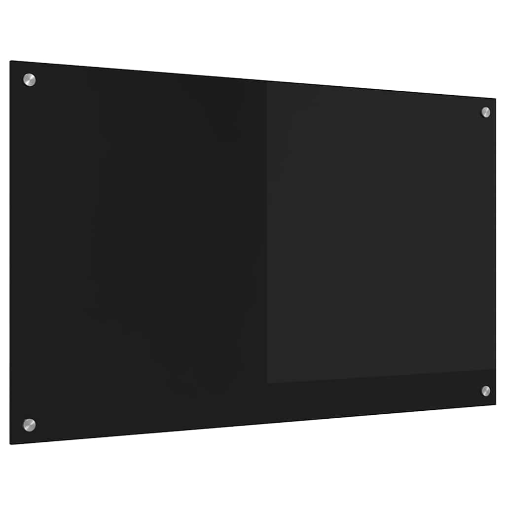 Keukenachterwand Zwart 100 x 60 cm gehard glas is nu te koop bij PeponiXL, paradijselijk wonen!