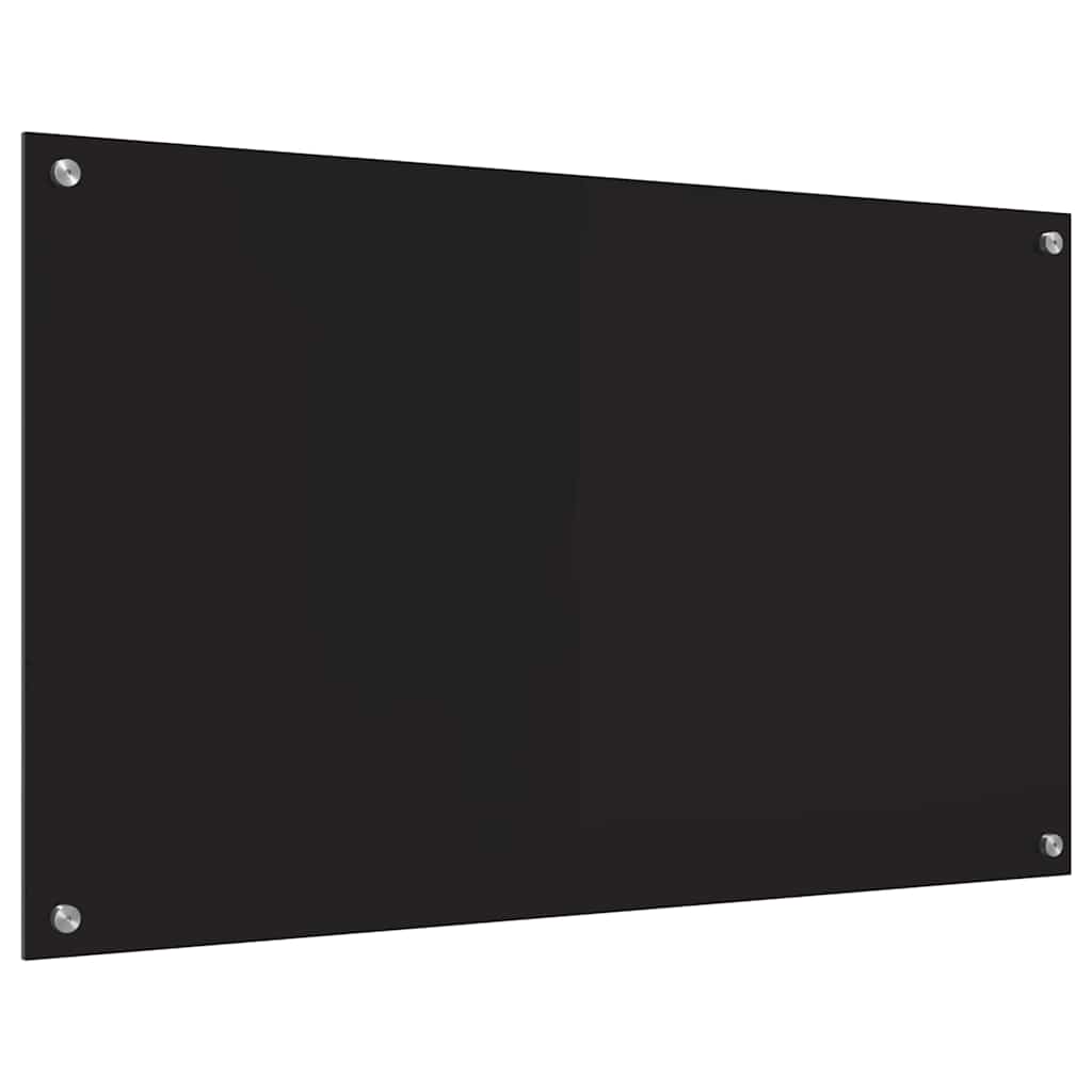 Keukenachterwand Zwart 100 x 60 cm gehard glas is nu te koop bij PeponiXL, paradijselijk wonen!