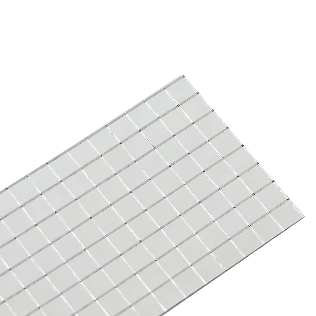 Spiegelmozaïek Tegel Geometrisch 3 pcs Zilver 100 x 4 cm Glas is nu te koop bij PeponiXL, paradijselijk wonen!