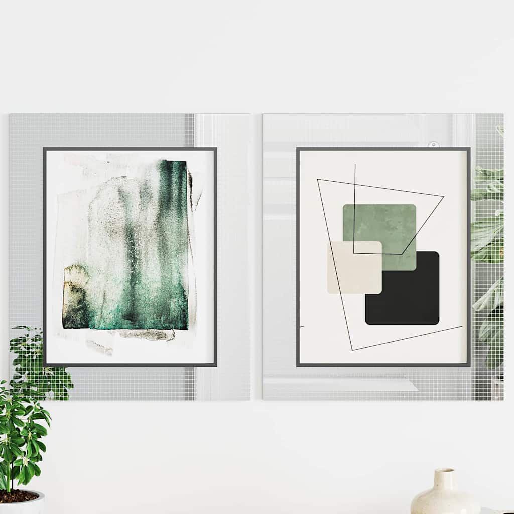 Spiegelmozaïek Tegel Geometrisch 3 pcs Zilver 100 x 4 cm Glas is nu te koop bij PeponiXL, paradijselijk wonen!