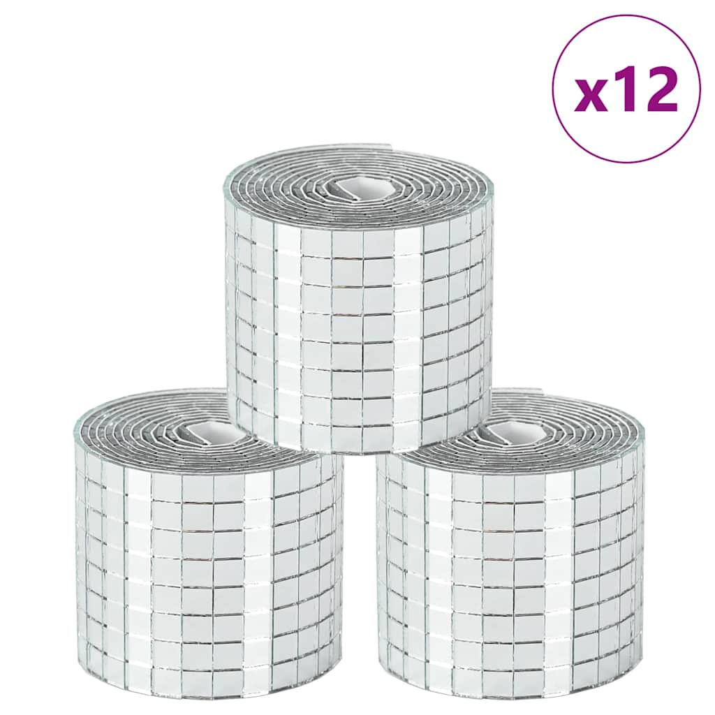 Spiegelmozaïek Tegel Geometrisch 12 pcs Zilver 100 x 4 cm Glas is nu te koop bij PeponiXL, paradijselijk wonen!