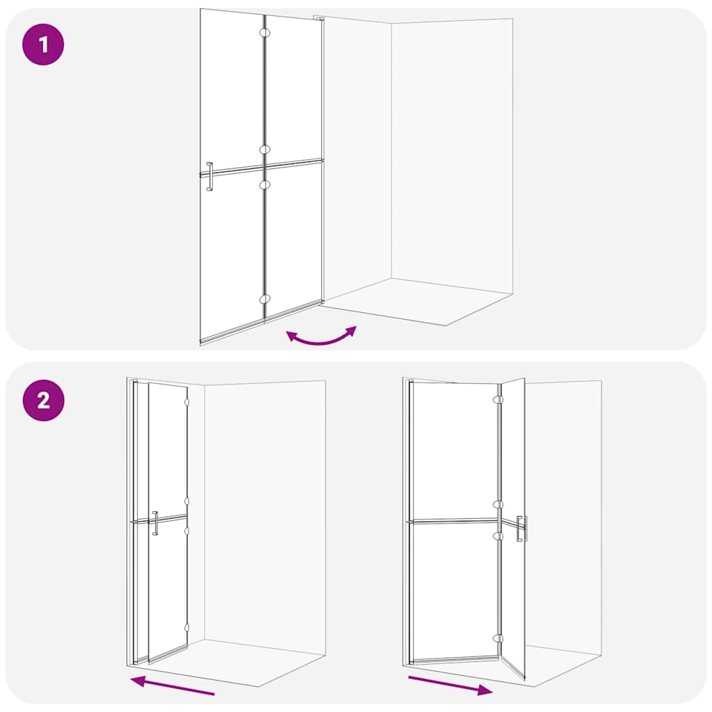 Inloopdouchewand Zwart 120 x 6,5 x 190 cm is nu te koop bij PeponiXL, paradijselijk wonen!