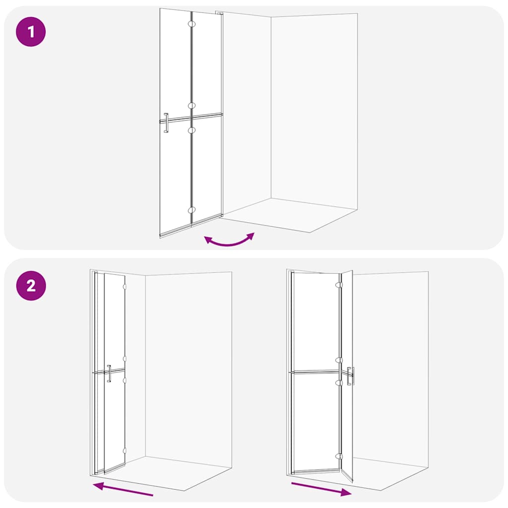 Inloopdouchewand Goud 90 x 6.5 x 190 cm is nu te koop bij PeponiXL, paradijselijk wonen!