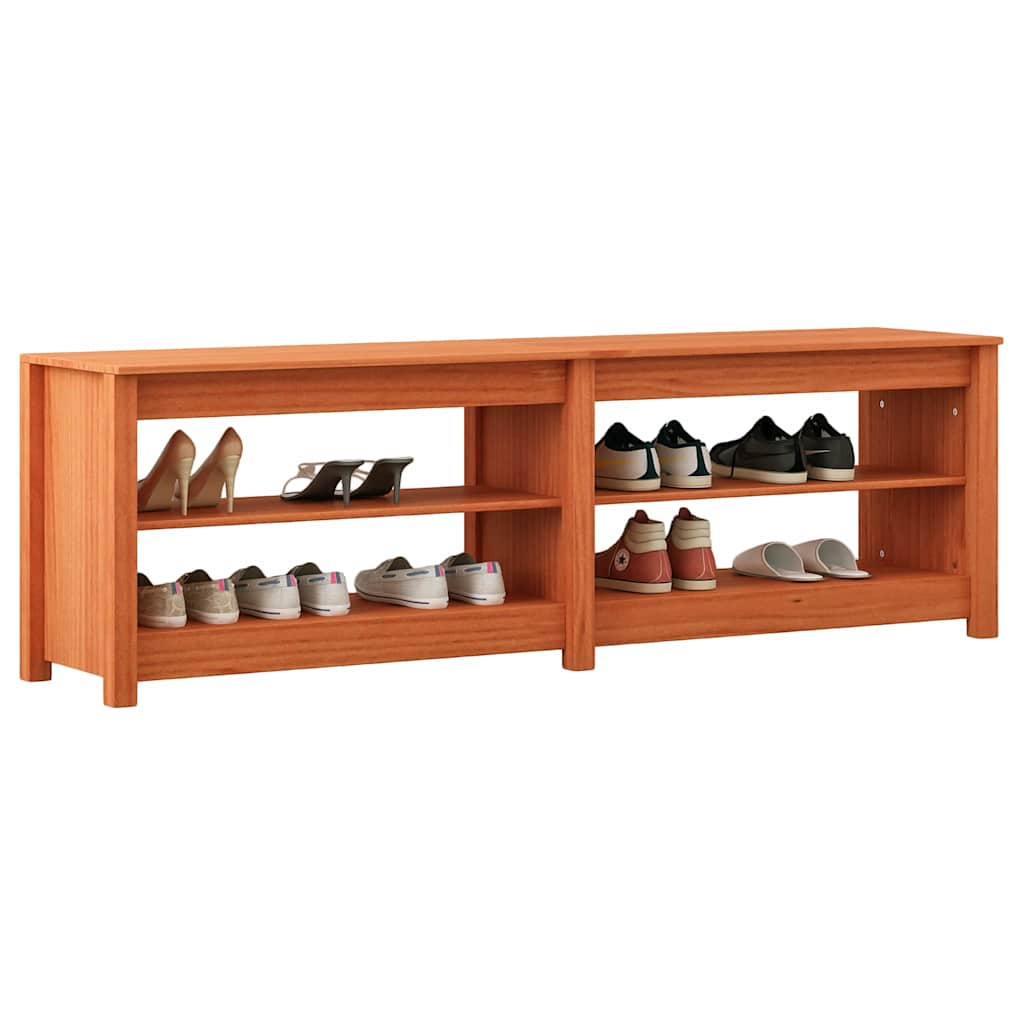 Schoenenbank met plank met opslag Wasbruin 160 x 36,5 x 50 cm is nu te koop bij PeponiXL, paradijselijk wonen!