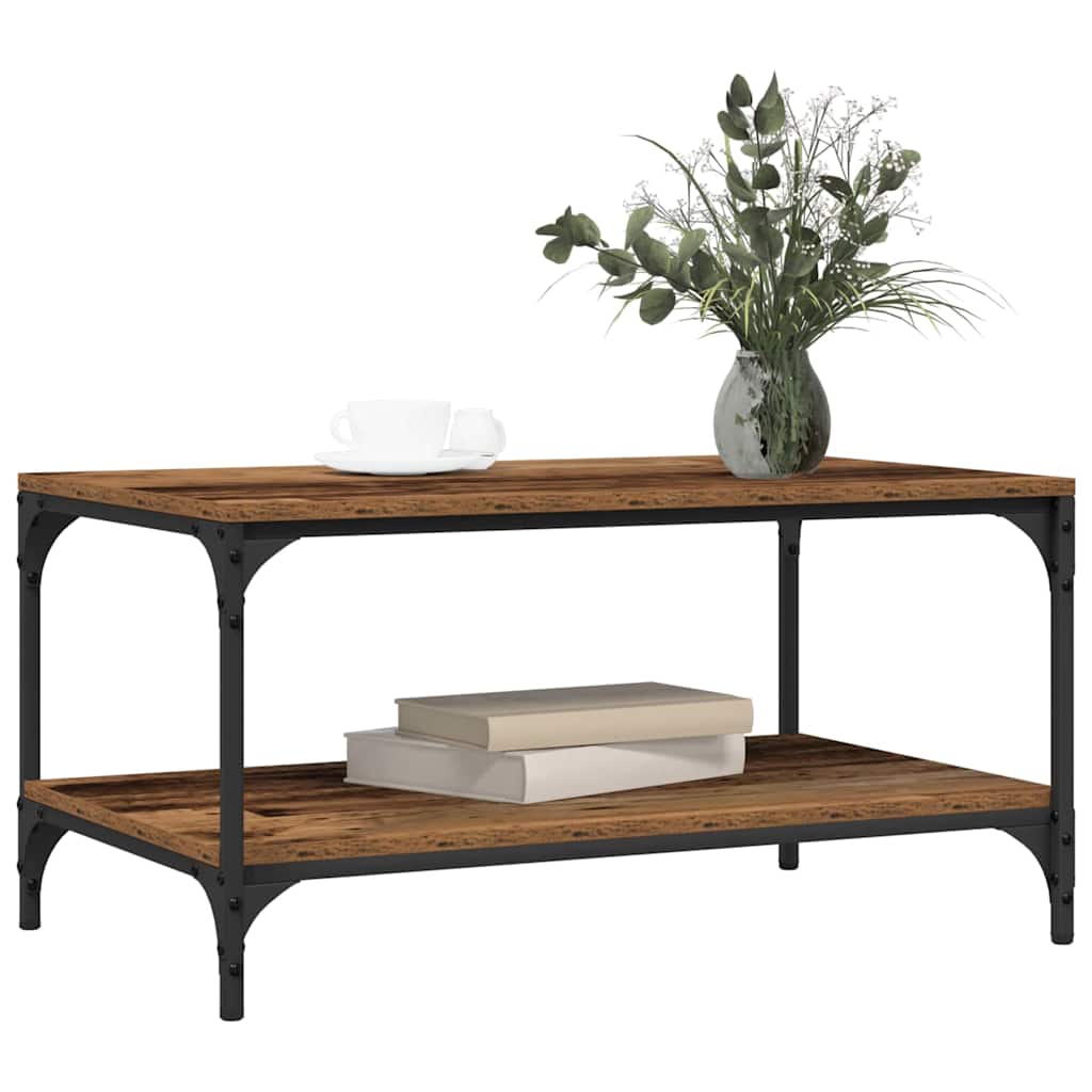 Salontafel Oud Hout 80 x 50 x 40 cm Bewerkt hout is nu te koop bij PeponiXL, paradijselijk wonen!